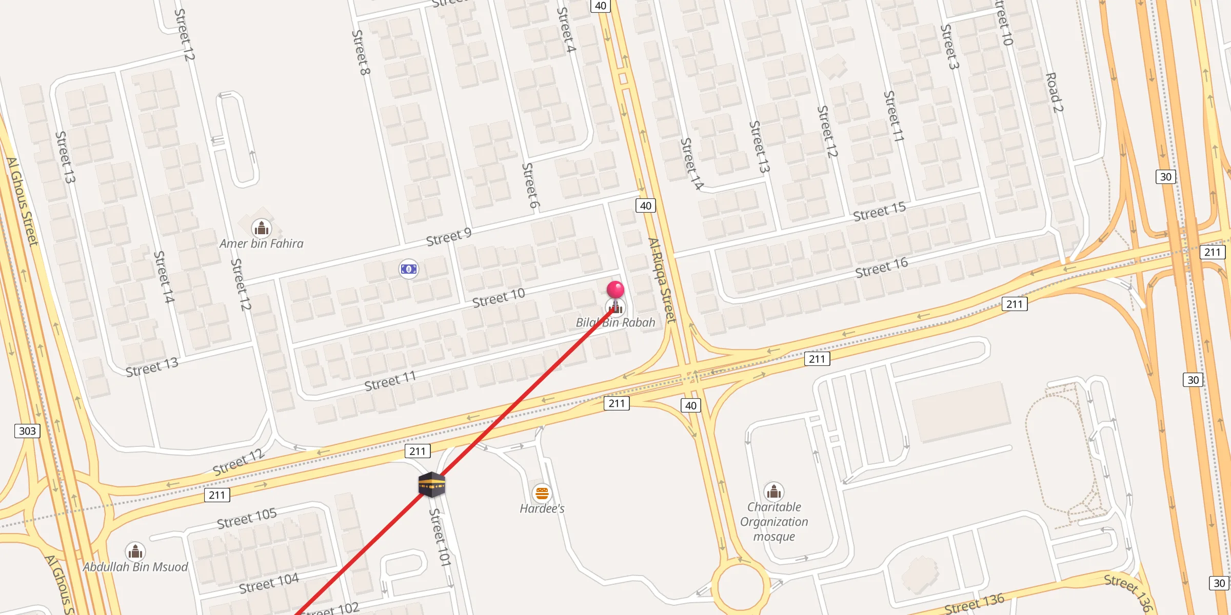 Carte de localisation : بلال بن رباح