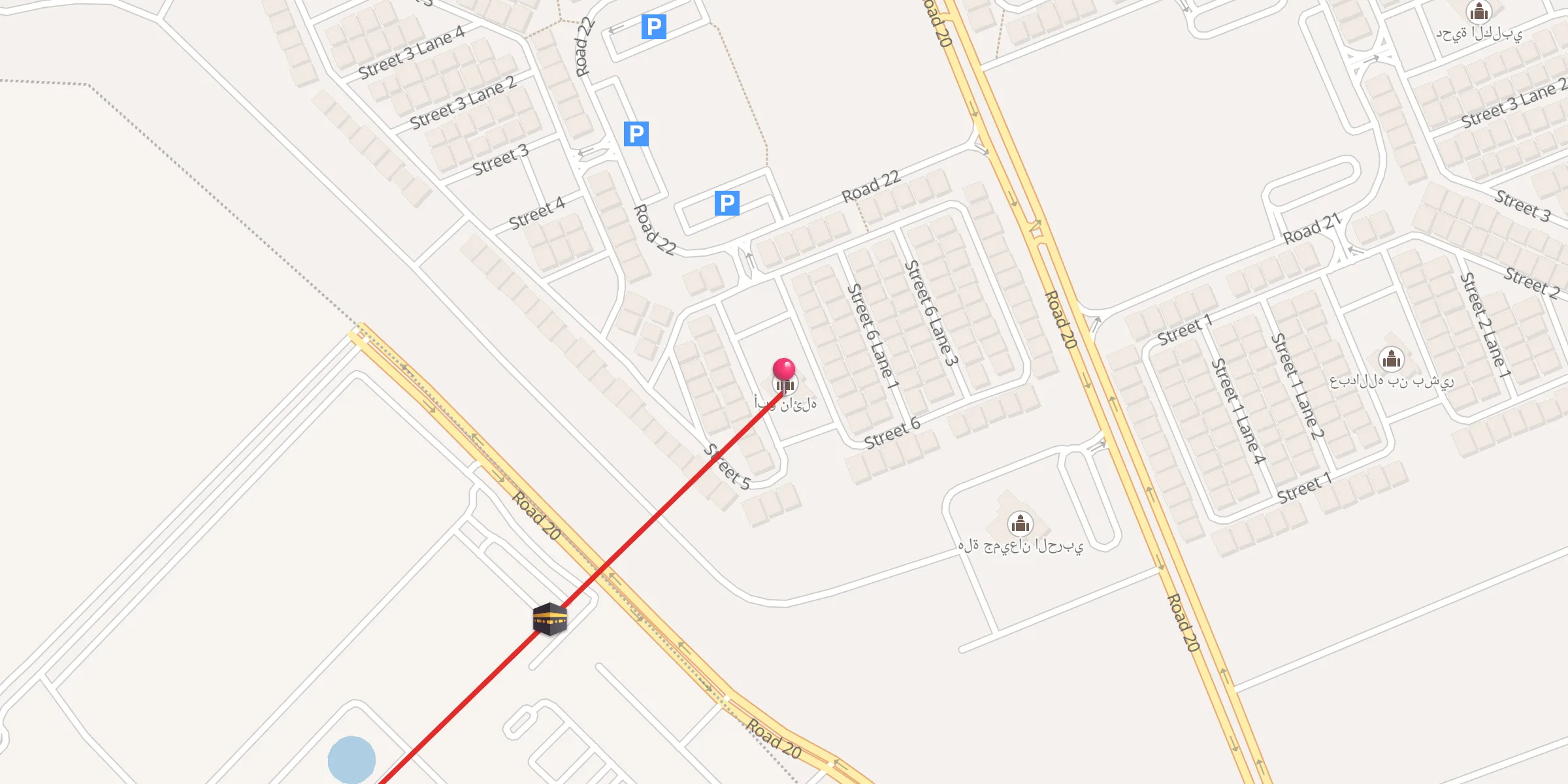 Carte de localisation : أبو نائله