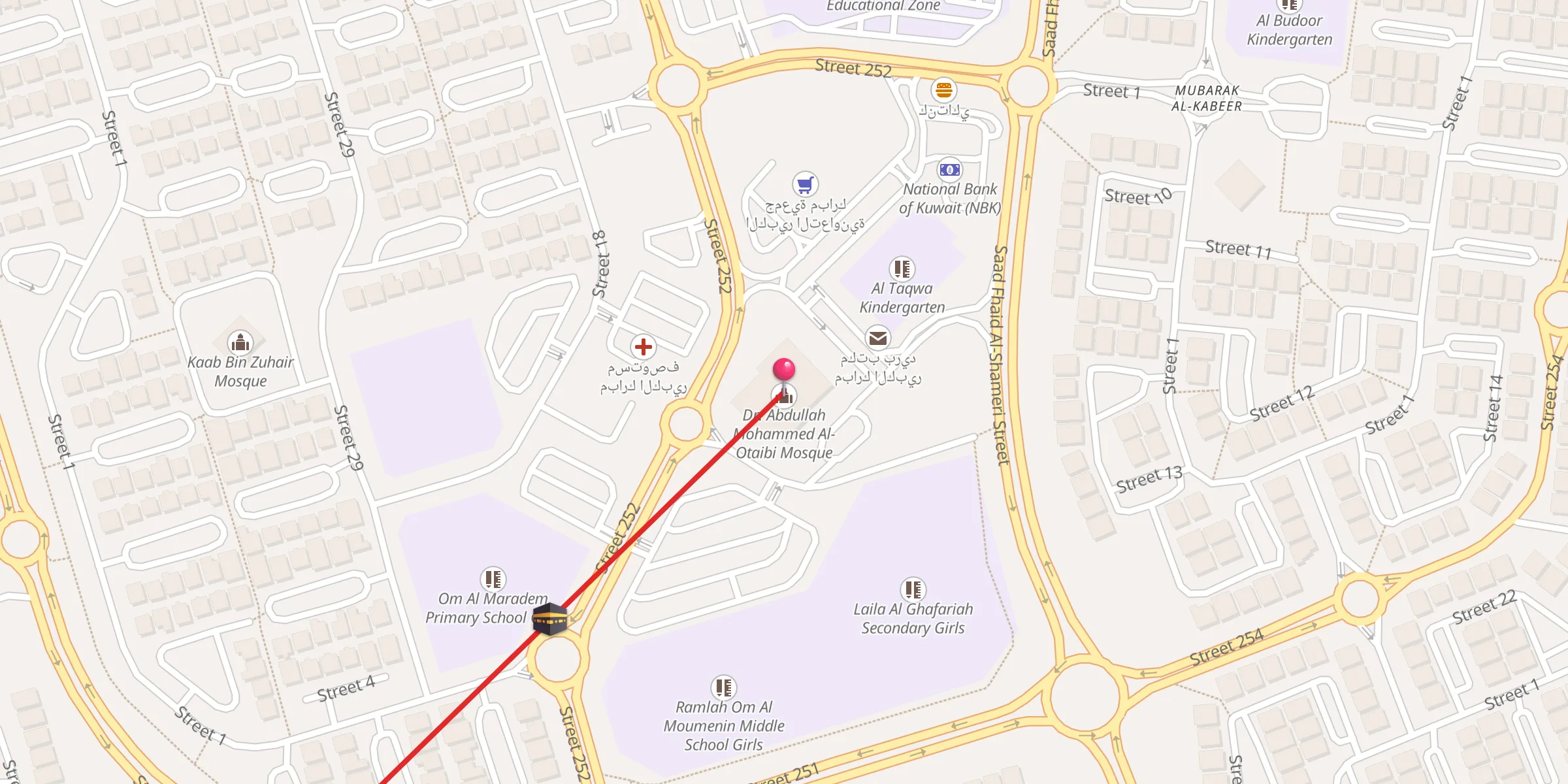 Carte de localisation : الدكتور عبدالله محمد العتيبي