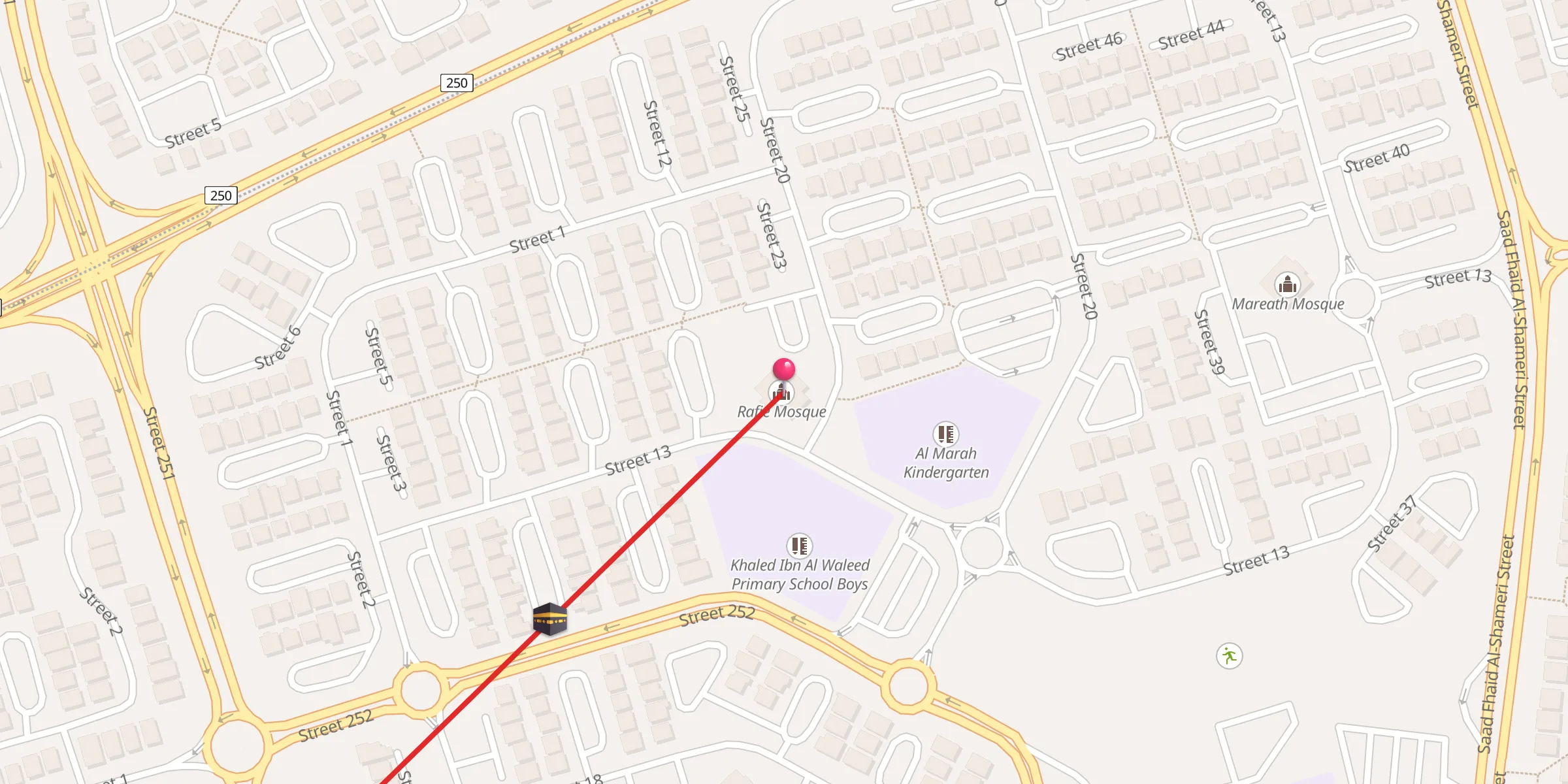 Carte de localisation : رافع بن الحارث