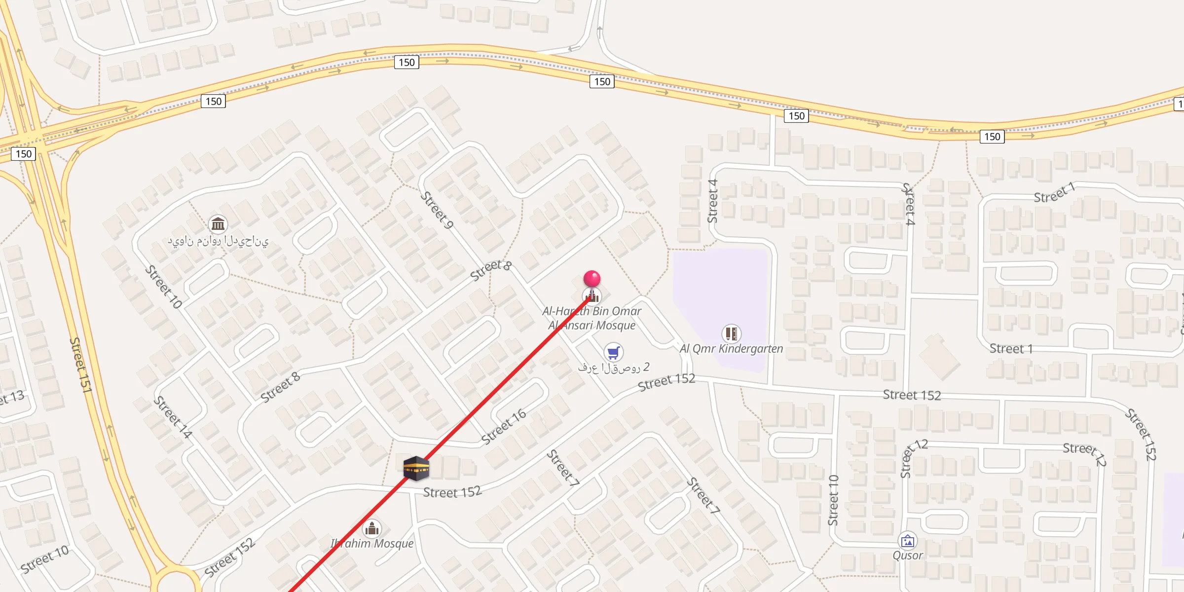 Carte de localisation : الحارث بن عمرو الأنصاري