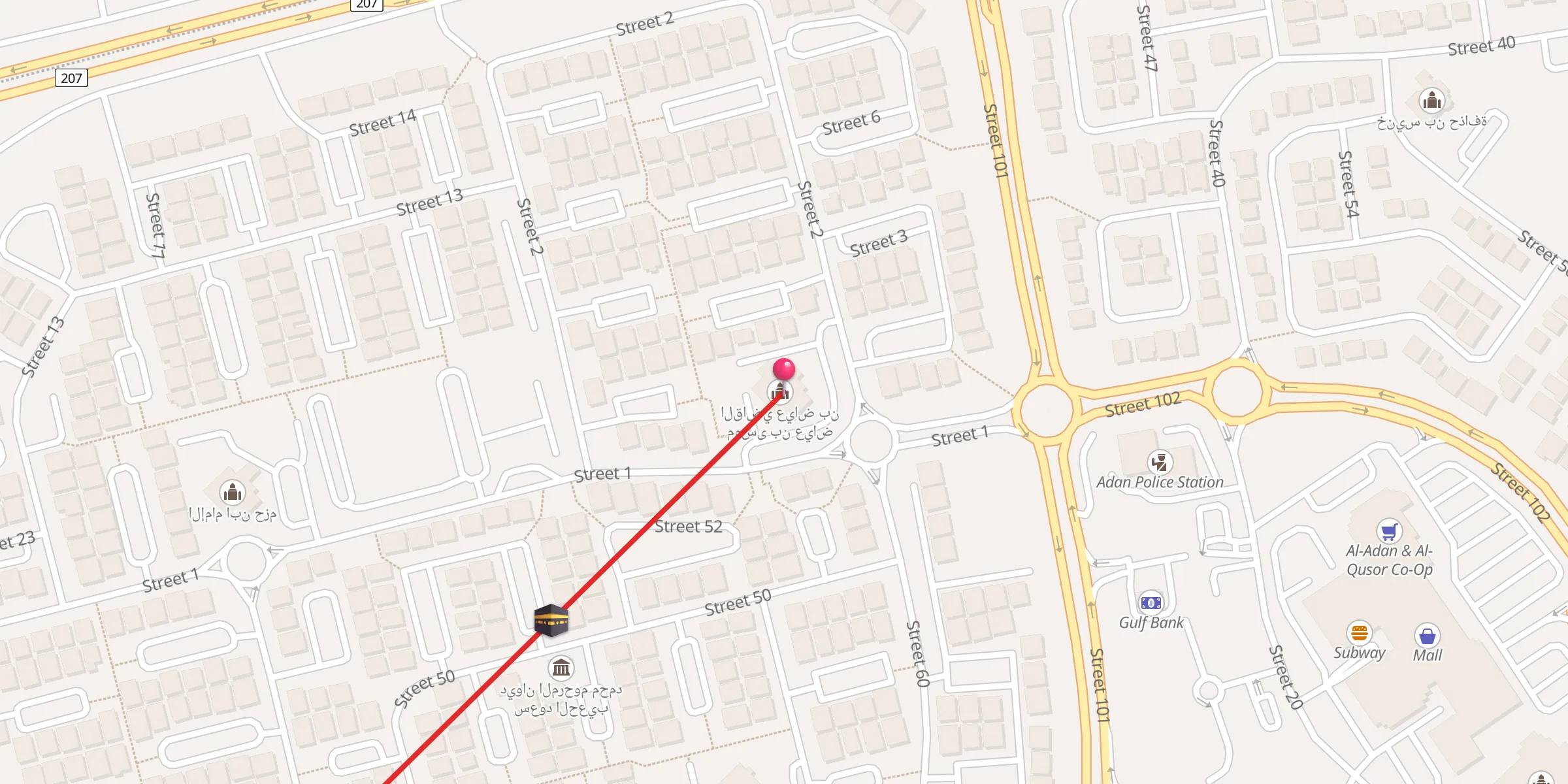 Carte de localisation : القاضي عياض بن موسى بن عياض