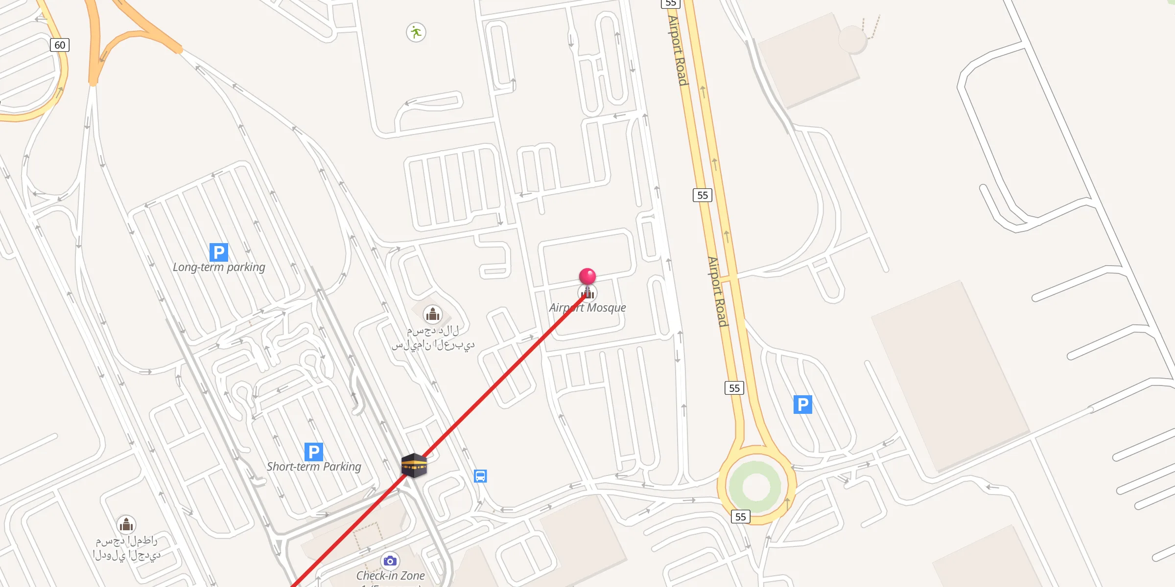 Carte de localisation : Airport Mosque