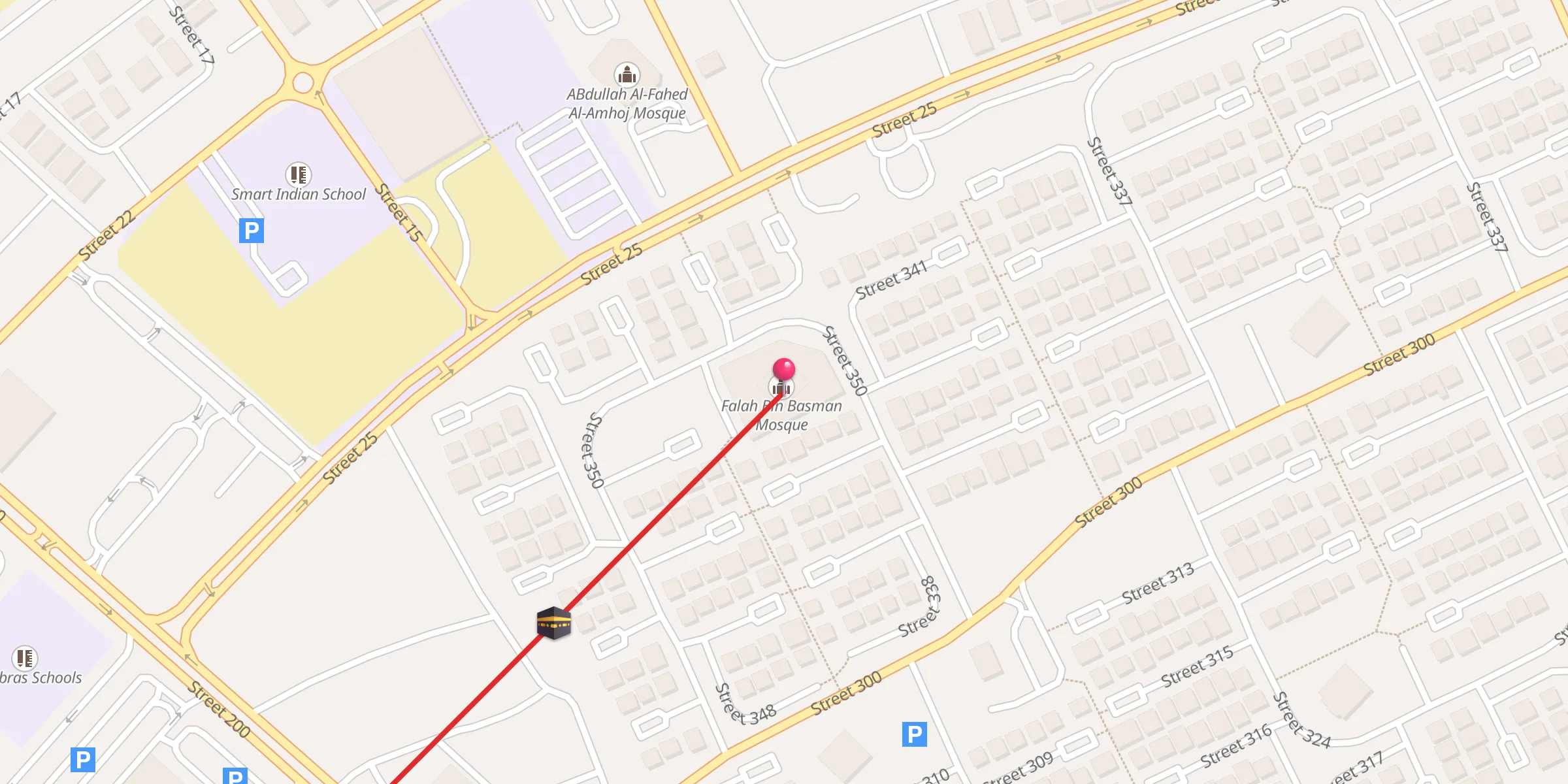Carte de localisation : Falah Bin Basman Mosque
