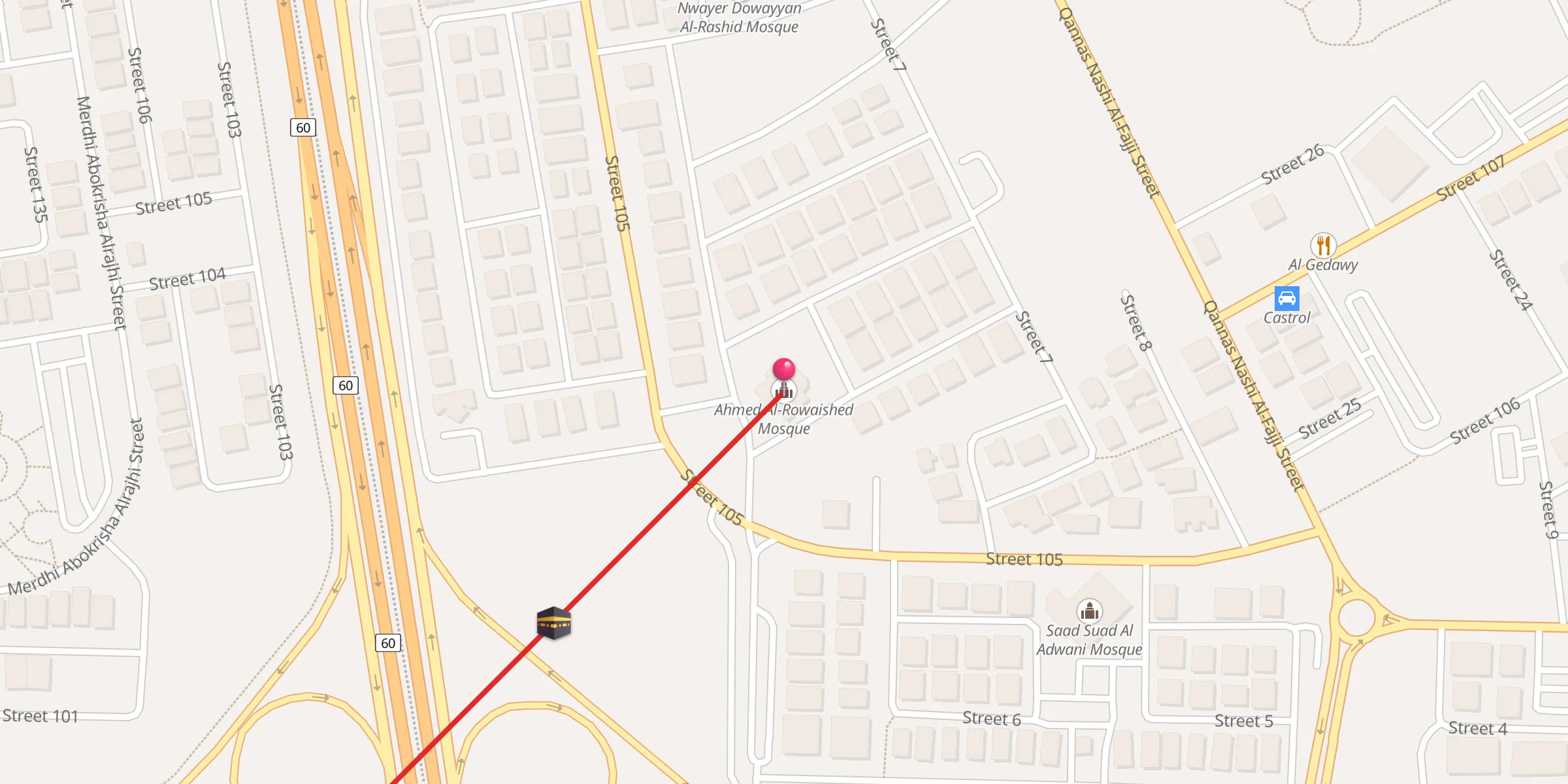 Carte de localisation : مسجد أحمد الرويشد
