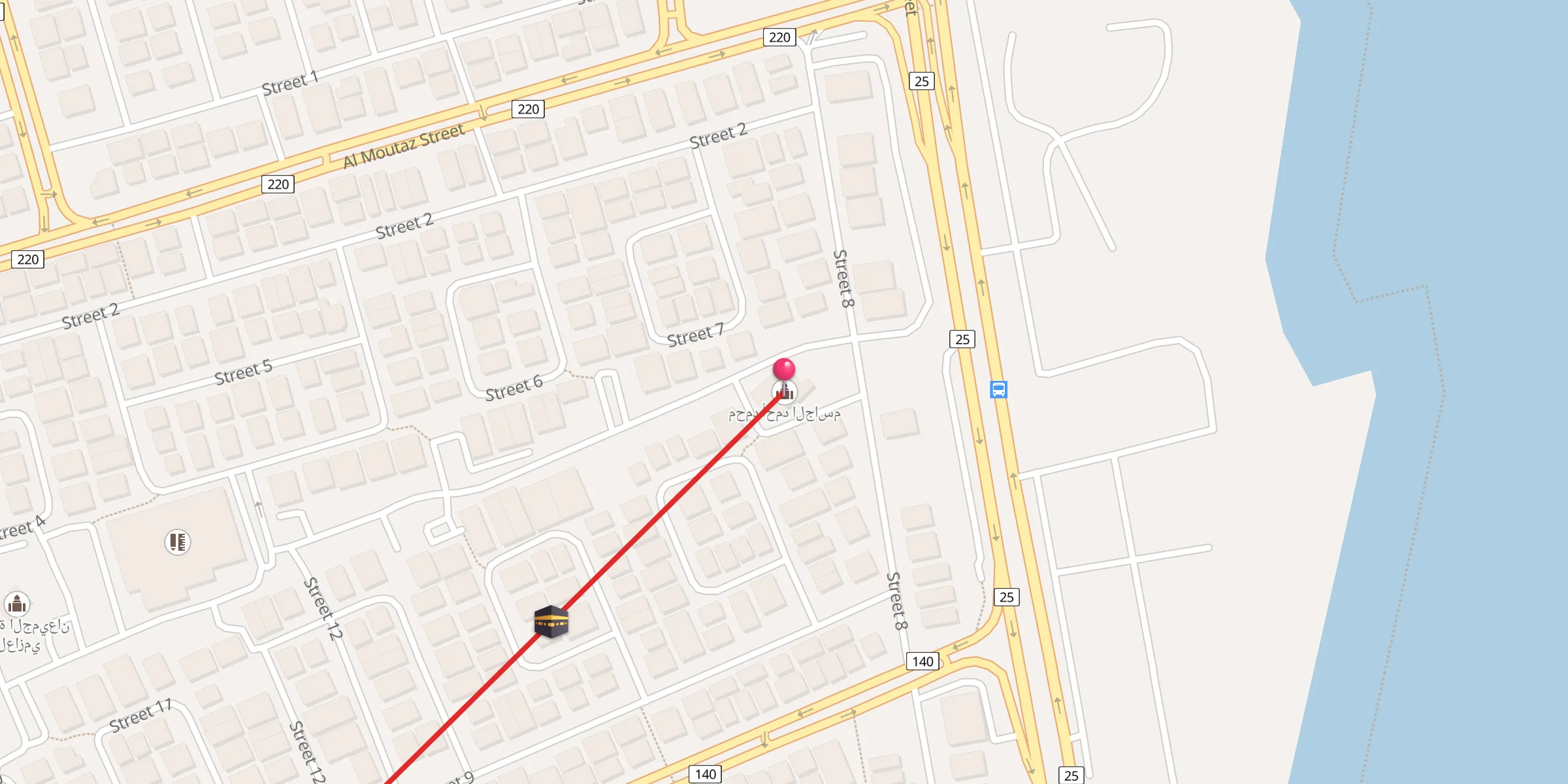 Carte de localisation : محمد أحمد الجاسم
