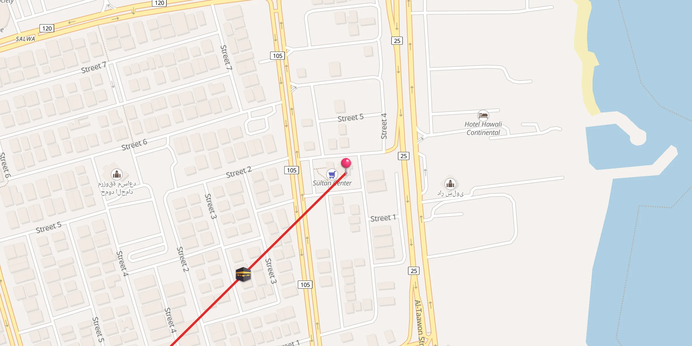 Carte de localisation : مساعد عبيد المجرن