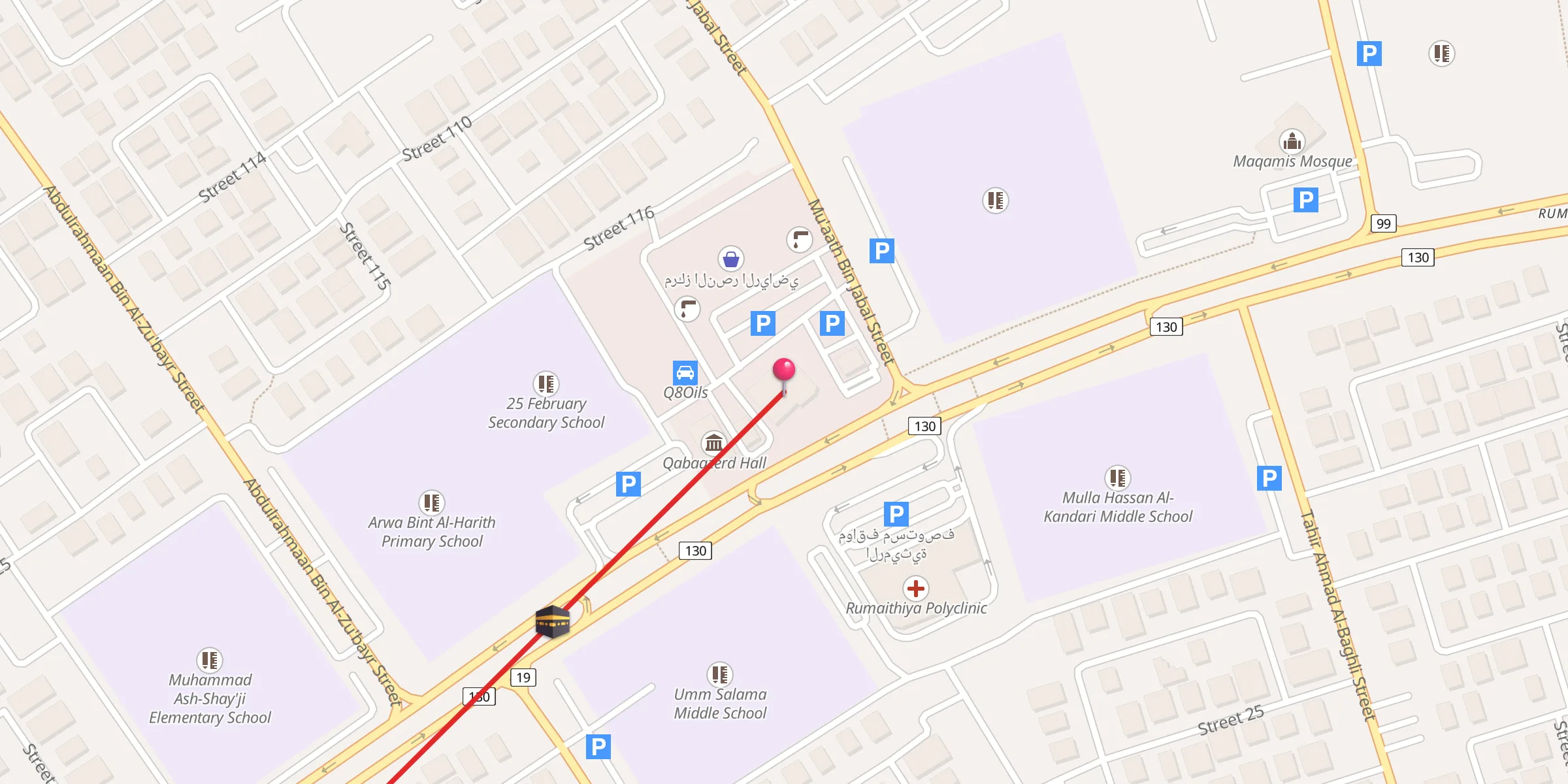 Carte de localisation : مسجد محمد عبدالله السعد المنيفي
