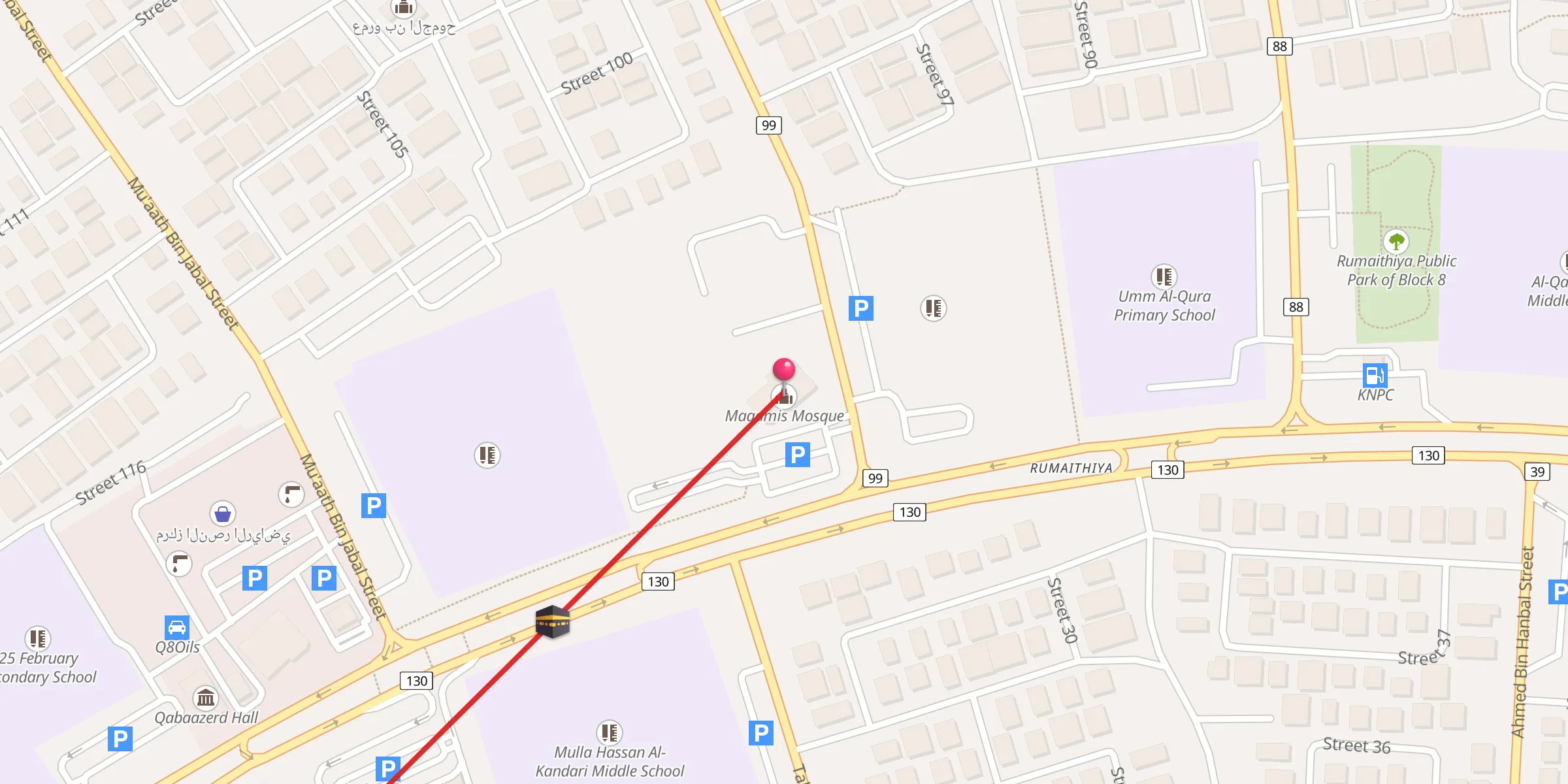 Carte de localisation : مسحد مقامس