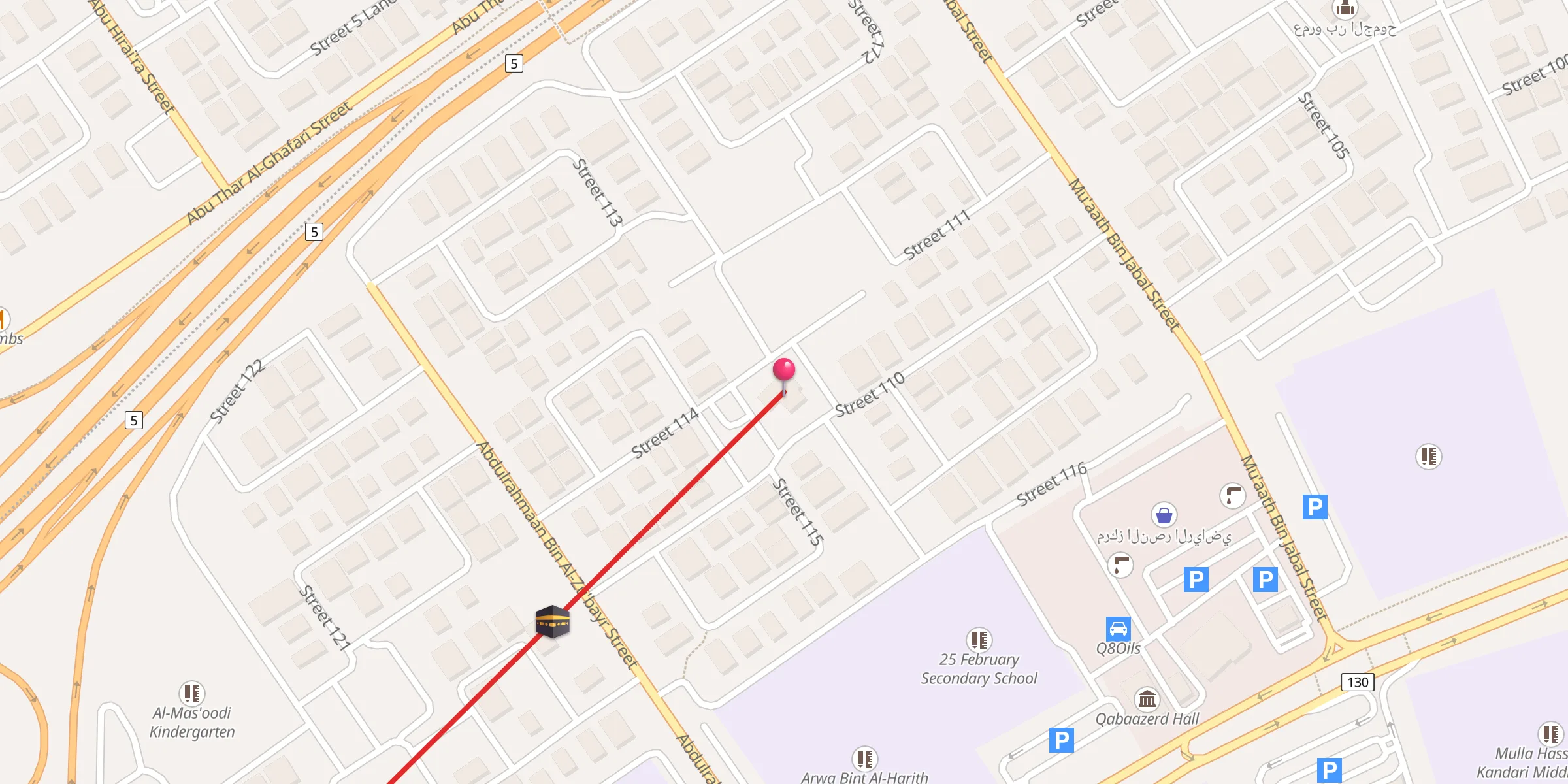 Carte de localisation : مسجد صهيب الرومي