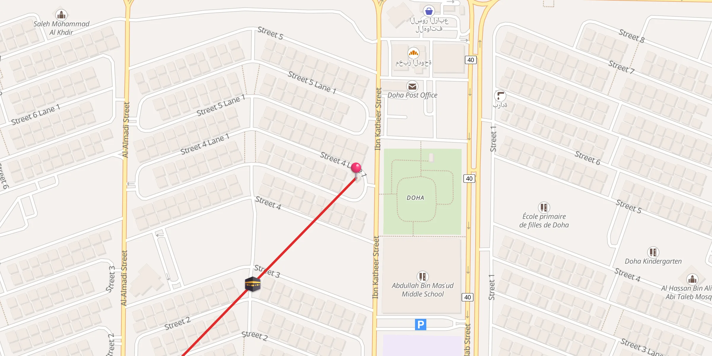 Carte de localisation : بطي بن سعود