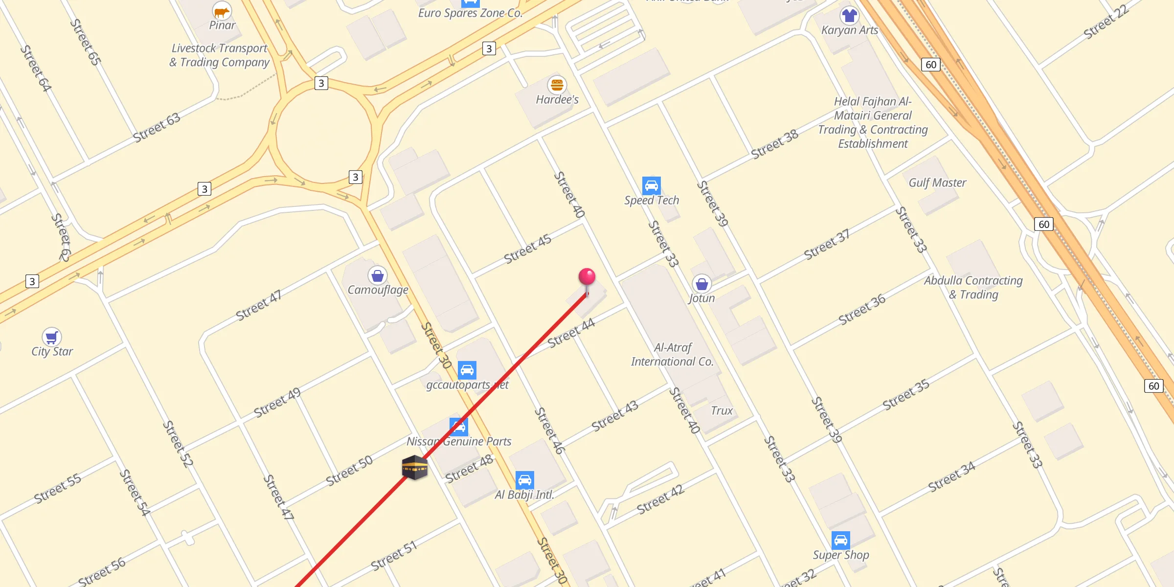 Carte de localisation : جاسم بن علي بورسلي وابنه ماجد