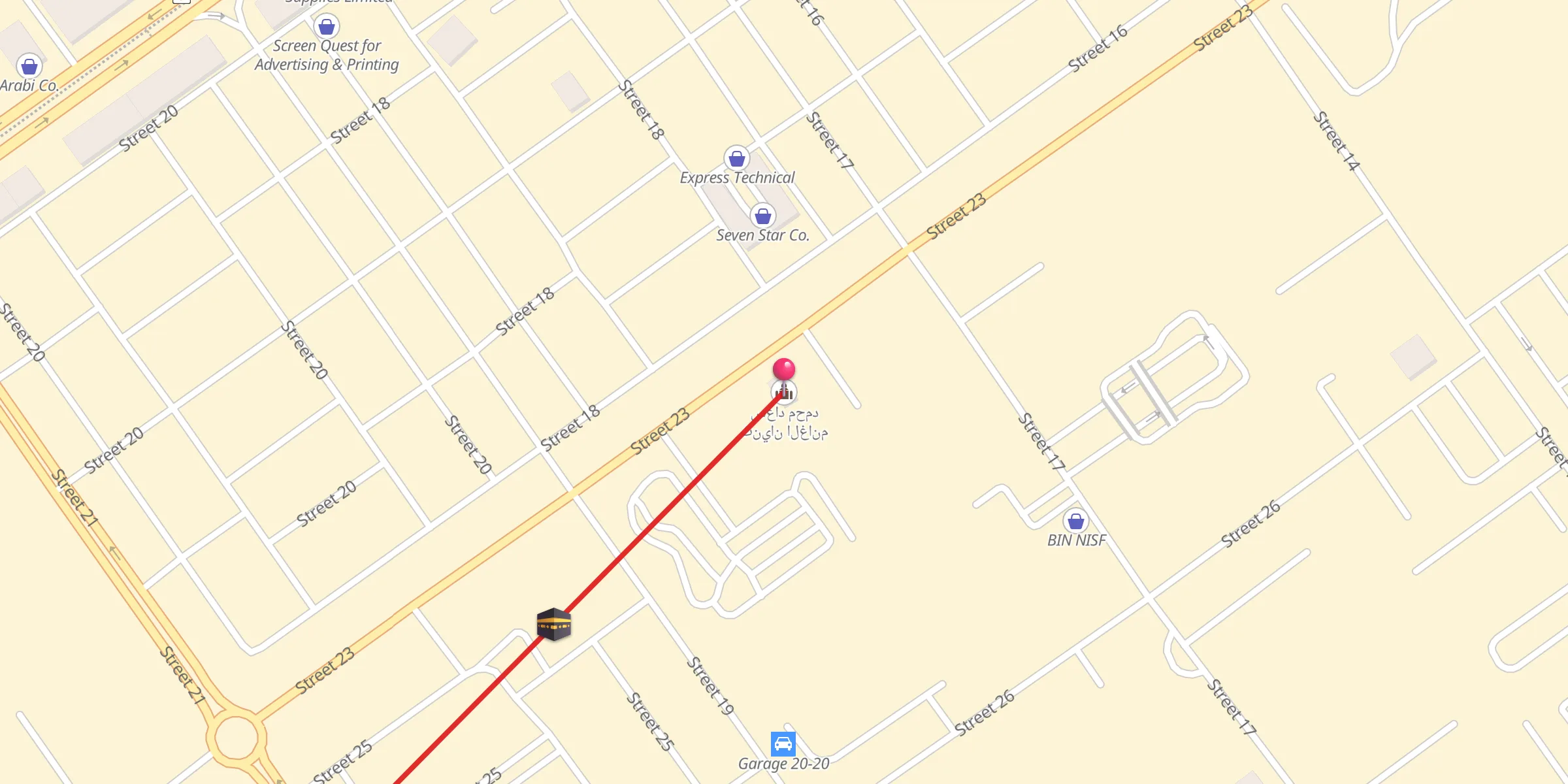 Carte de localisation : سعاد محمد ثنيان الغانم