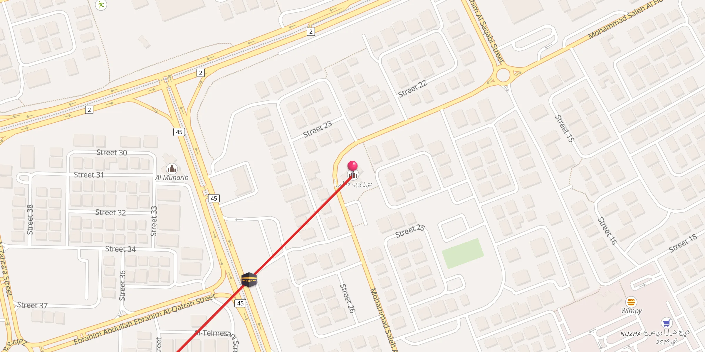 Carte de localisation : أسامة بن زيد