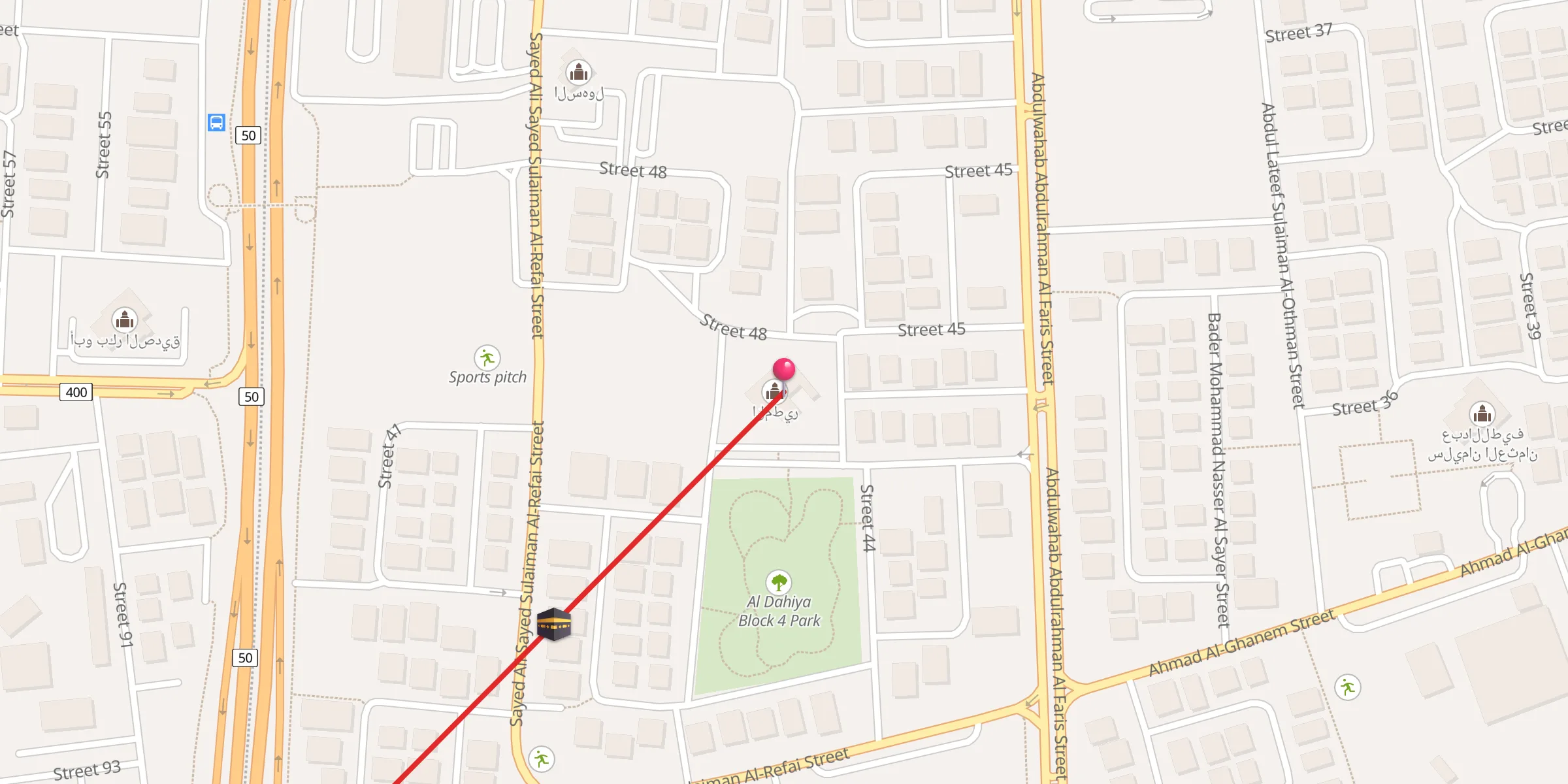Carte de localisation : المطير