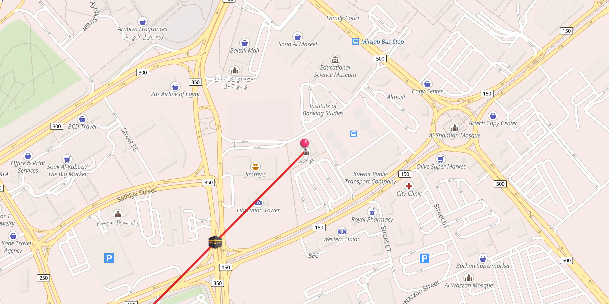 Carte de localisation : الشايع