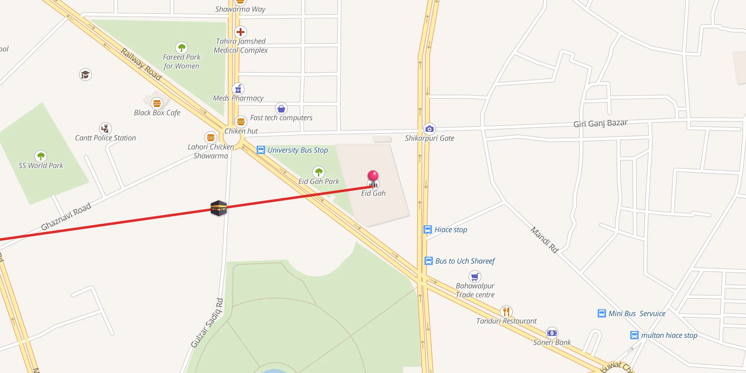 Carte de localisation : Eid Gah