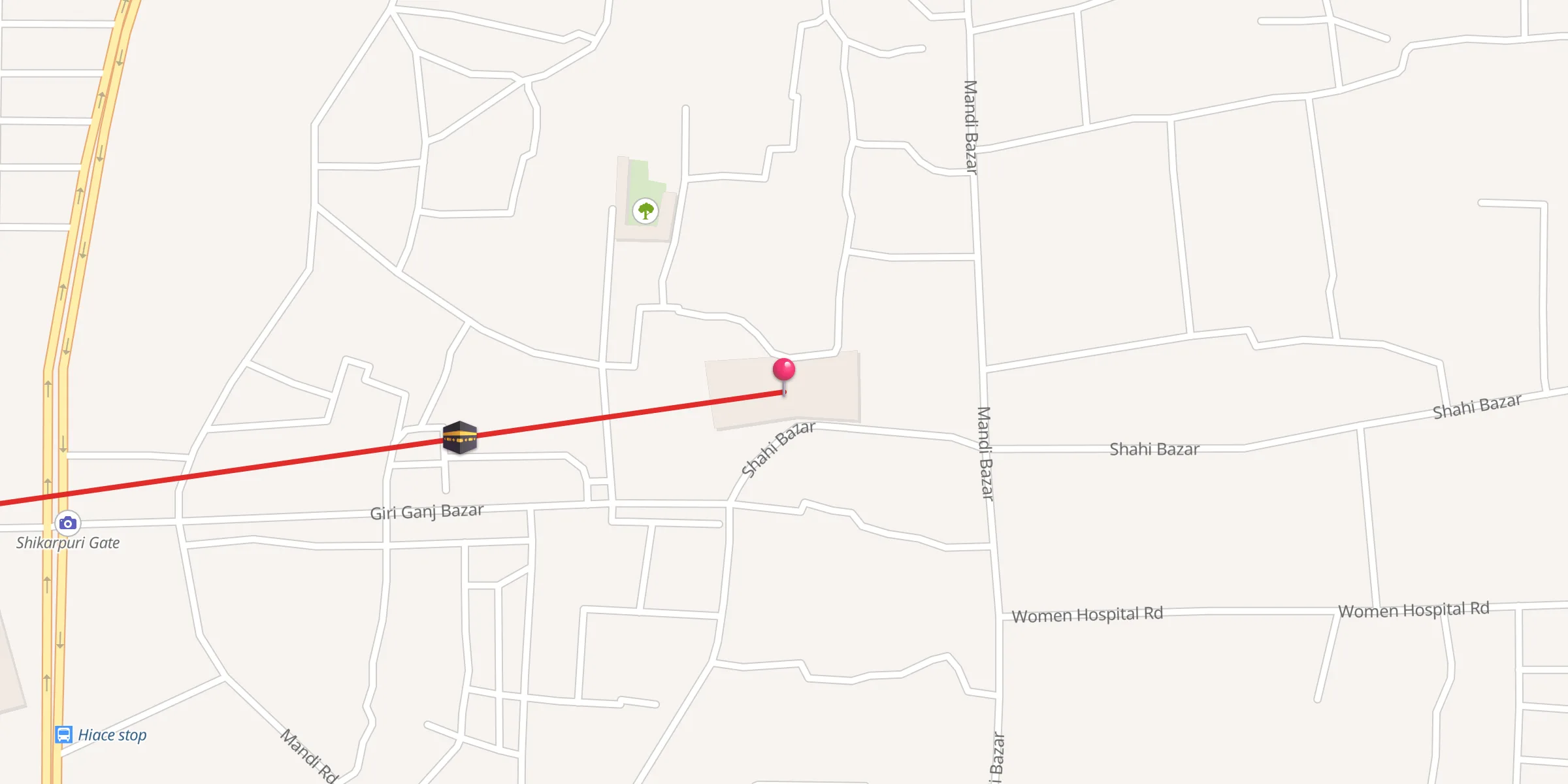 Carte de localisation : Jamia Mosque Sadiq