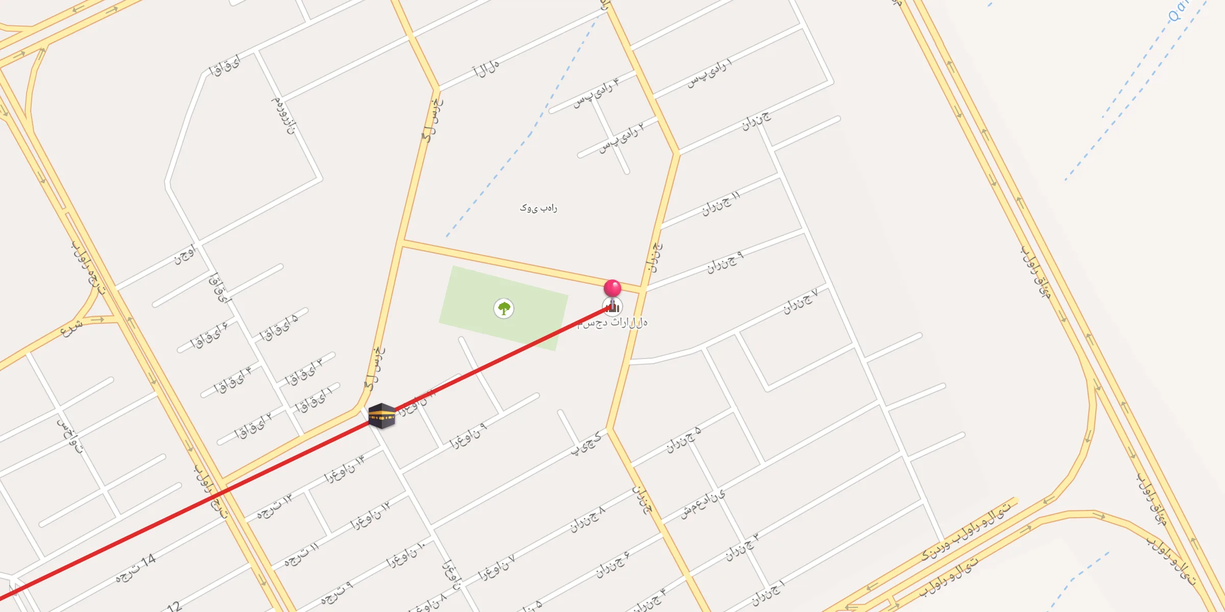 Carte de localisation : مسجد ثارالله
