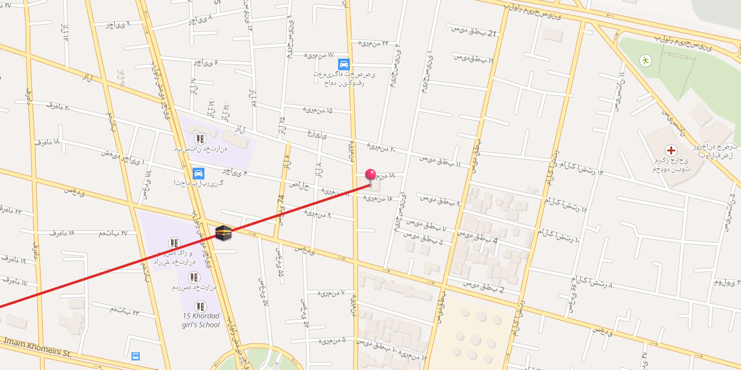 Carte de localisation : مسجد امام جعفر صادق