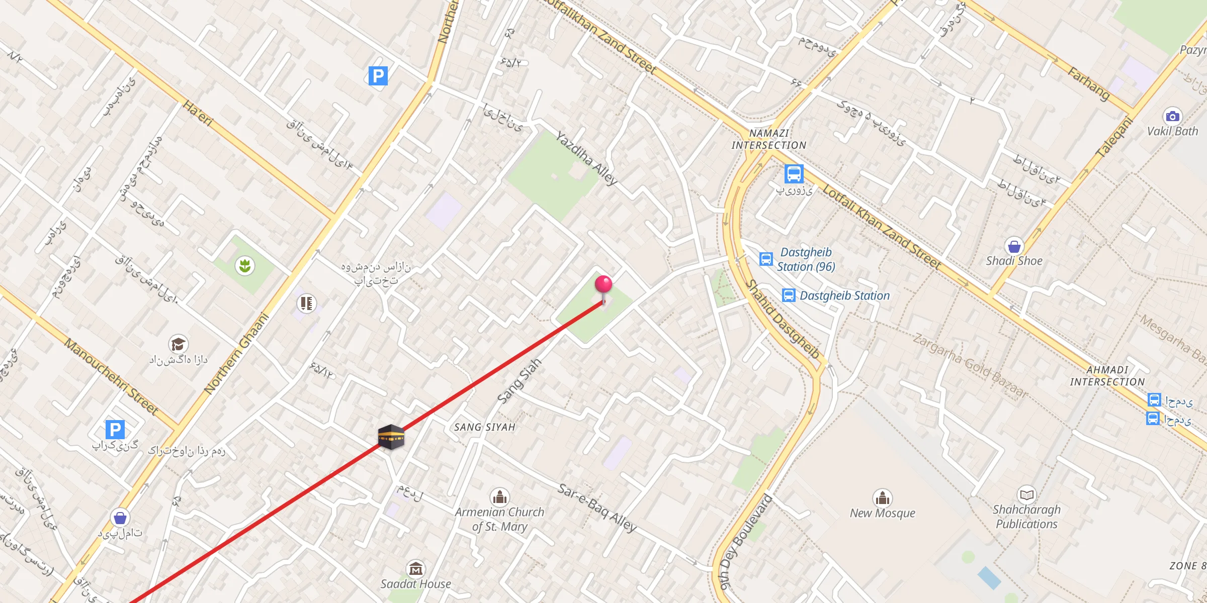 Carte de localisation : امامزاده بی بی دختران