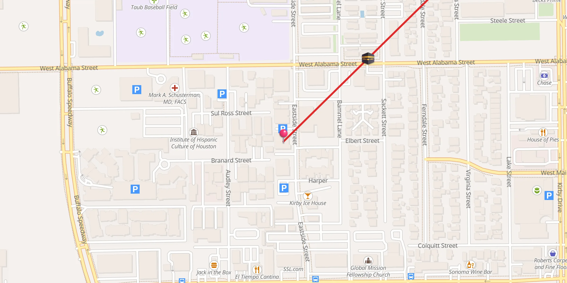 Carte de localisation : Islamic Society of Greater Houston