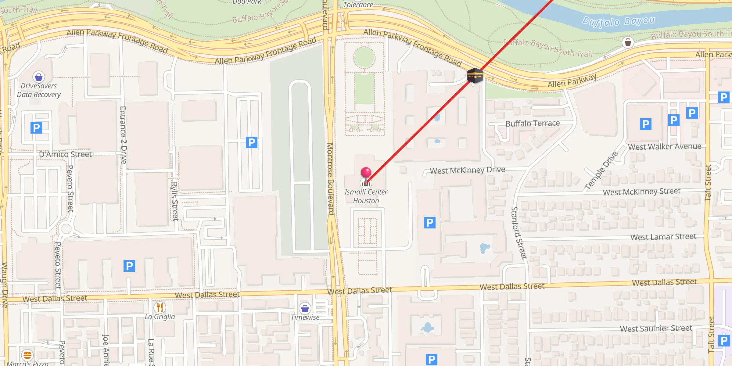 Carte de localisation : Ismaili Center Houston