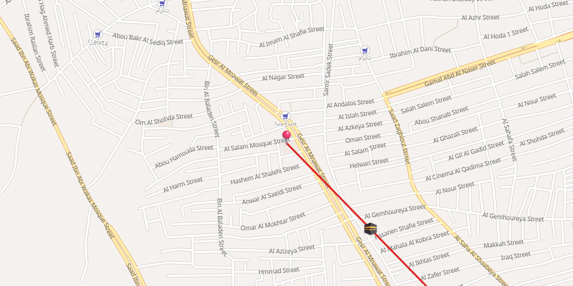 Carte de localisation : جامع السلام