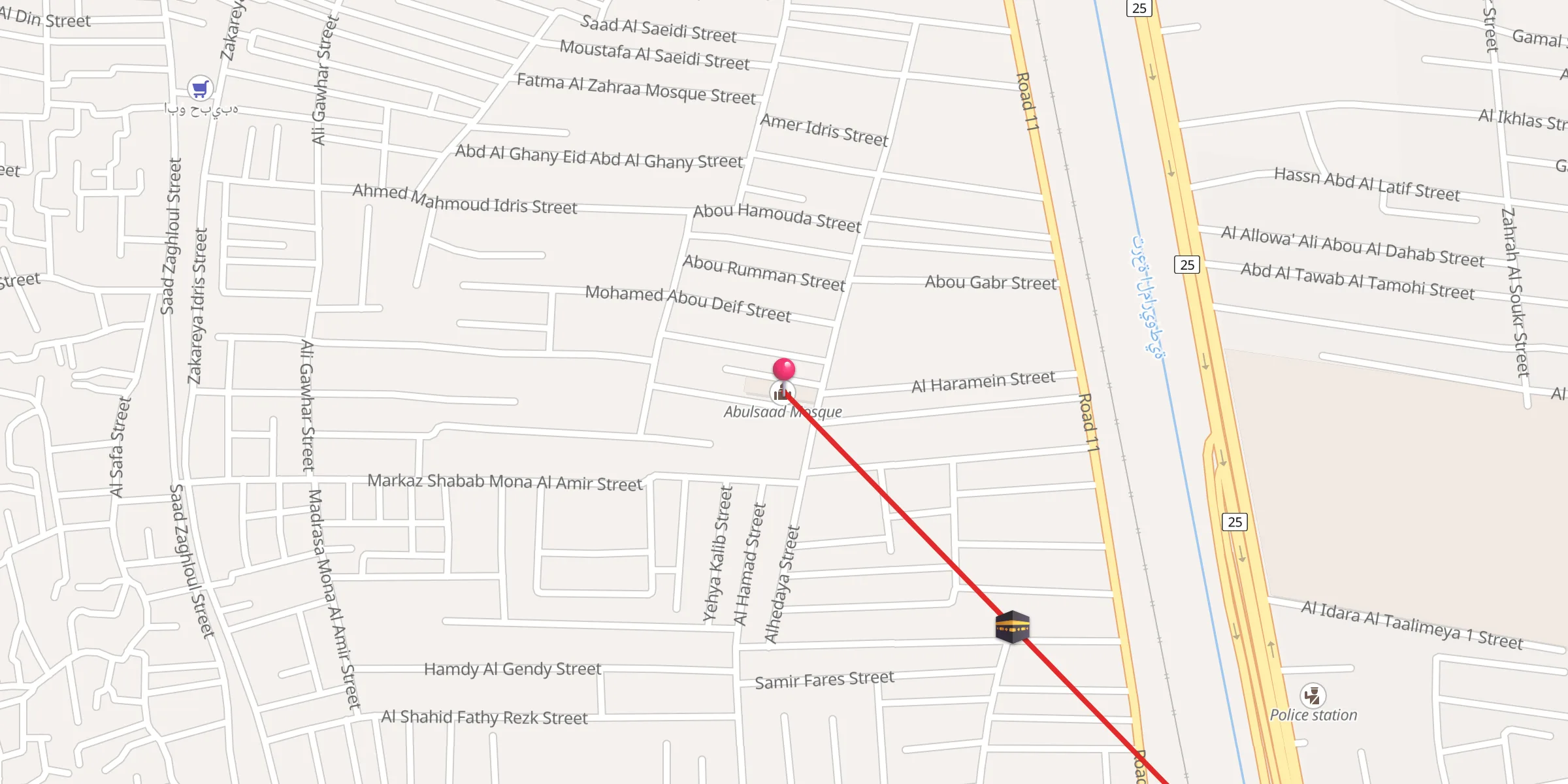 Carte de localisation : جامع ابو السعد