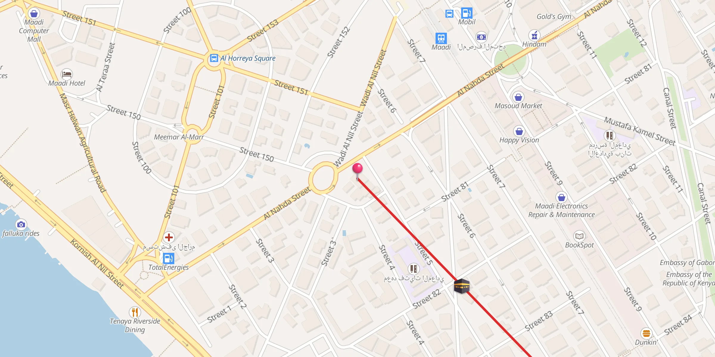Carte de localisation : مسجد الفاروق