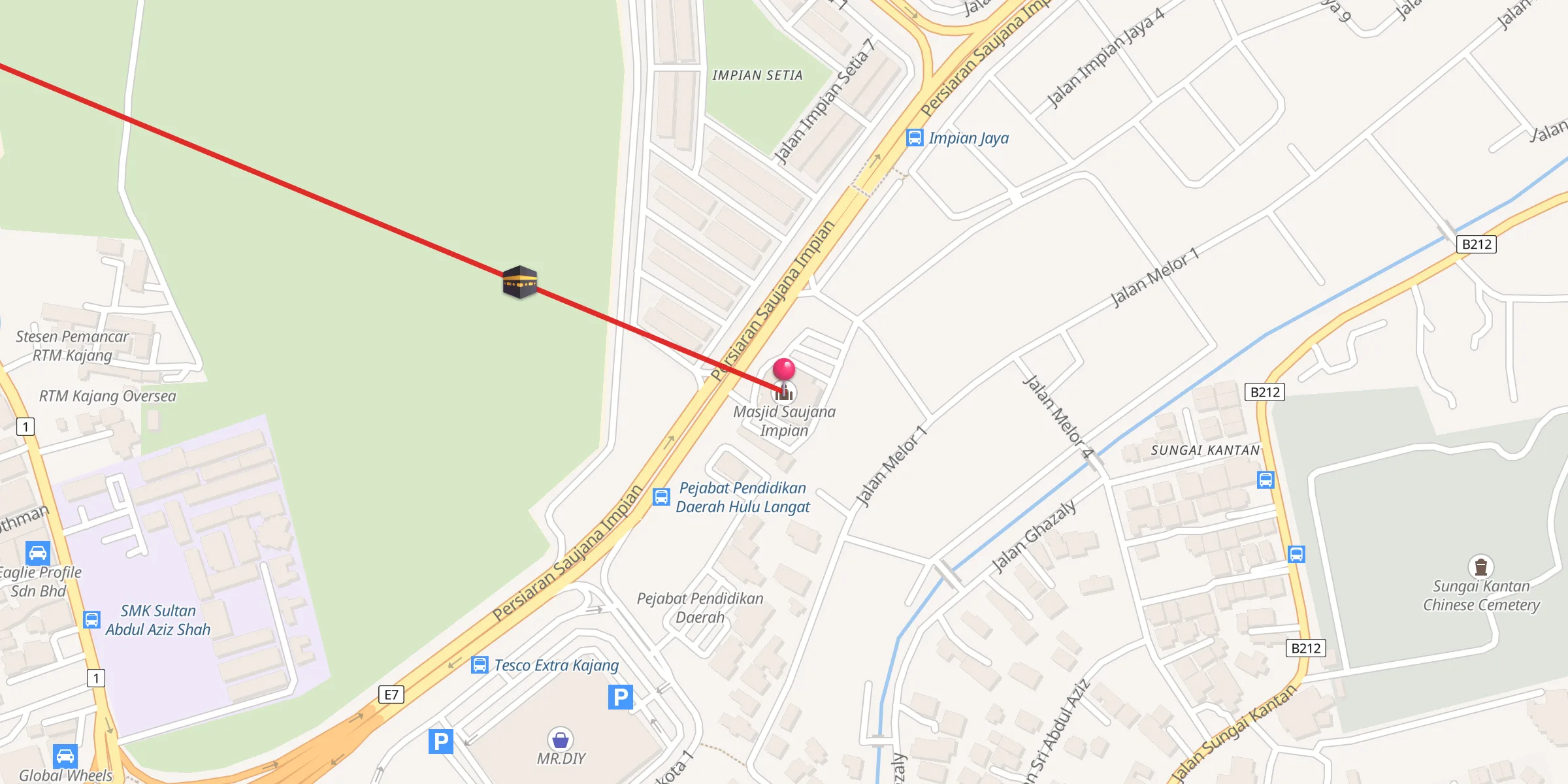 Carte de localisation : Masjid Saujana Impian