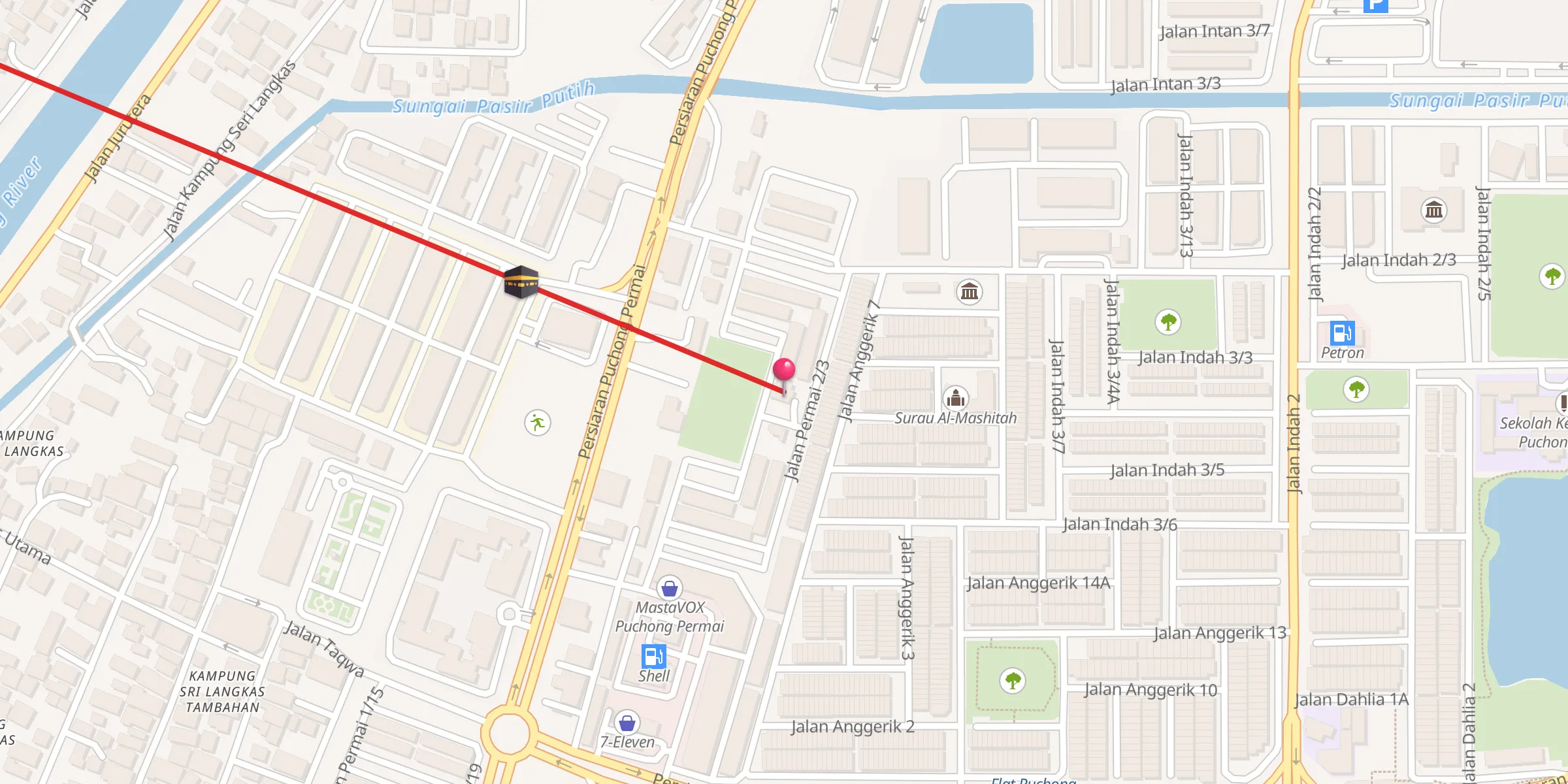 Carte de localisation : Surau Ar-Ridhuan