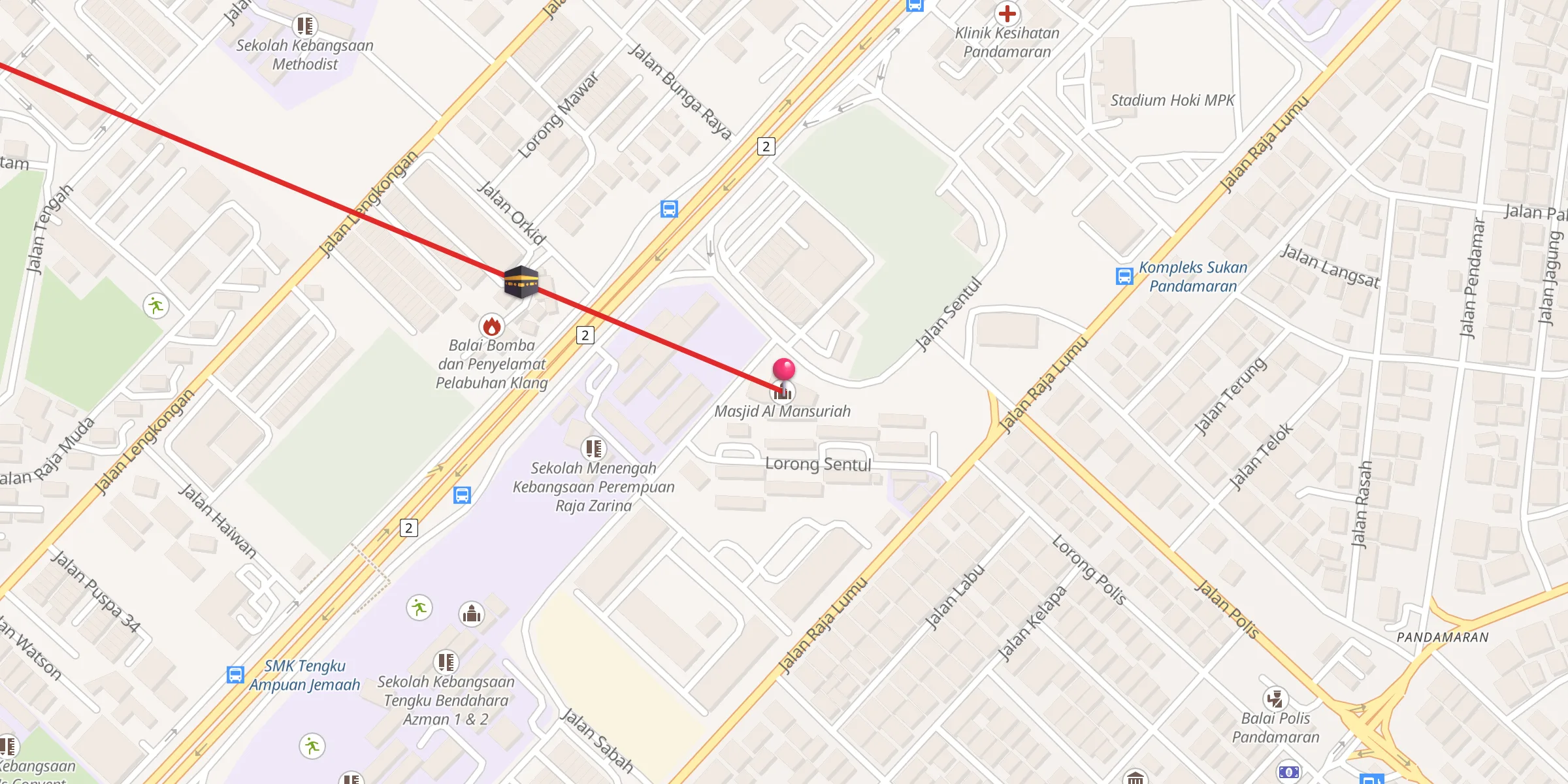 Carte de localisation : Masjid Al Mansuriah