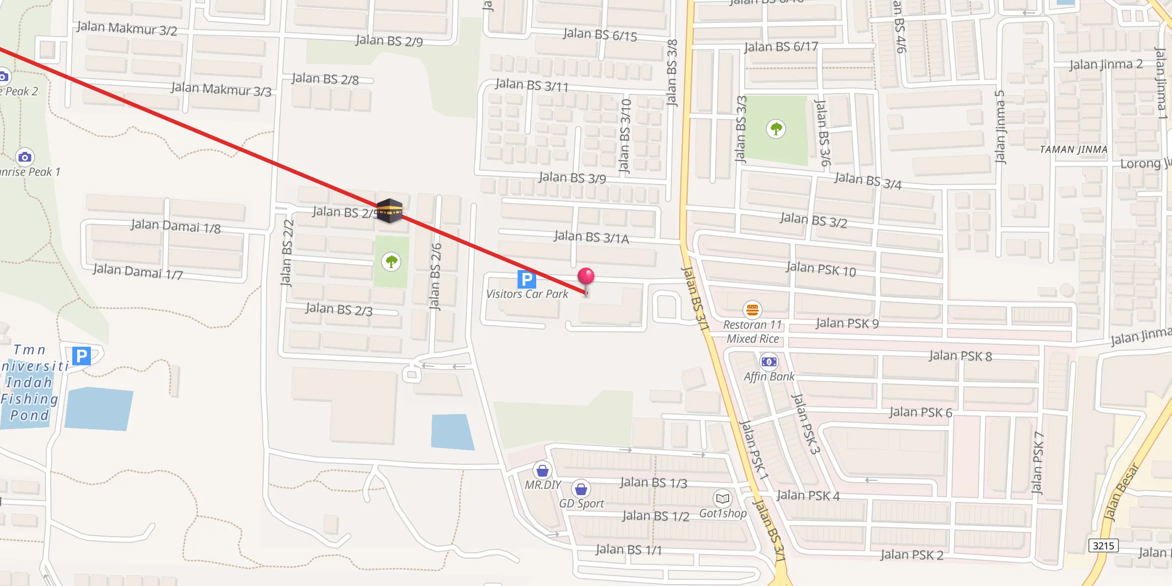 Carte de localisation : Surau
