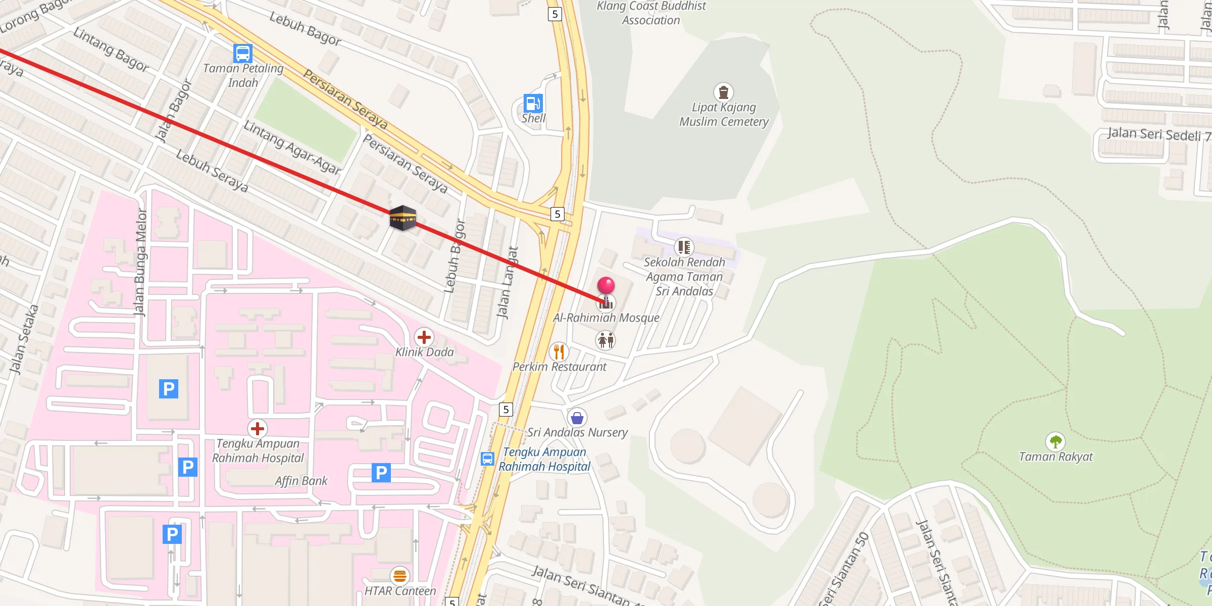 Carte de localisation : Masjid Jamek Al-Rahimiah