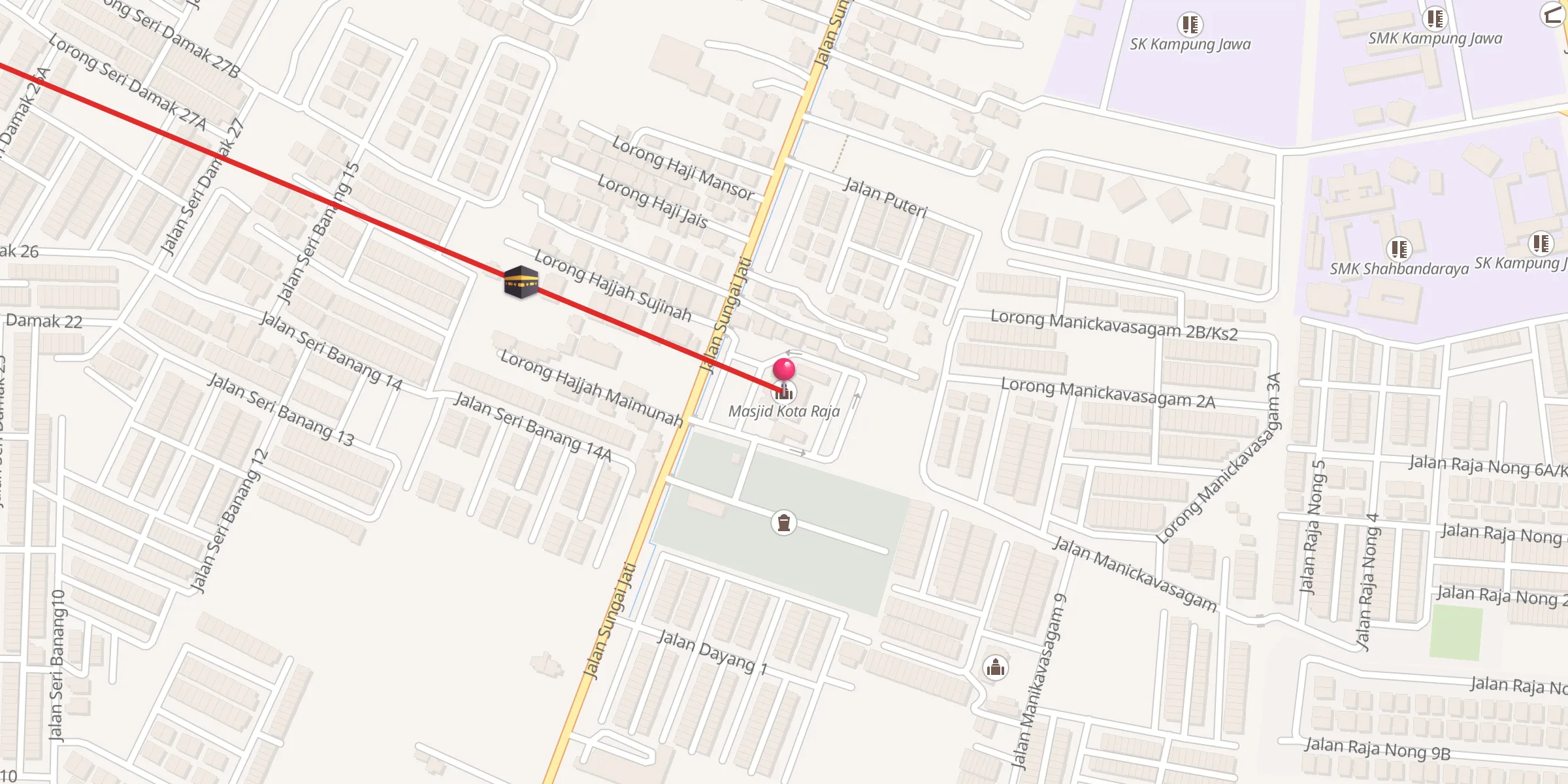 Carte de localisation : Masjid Kota Raja