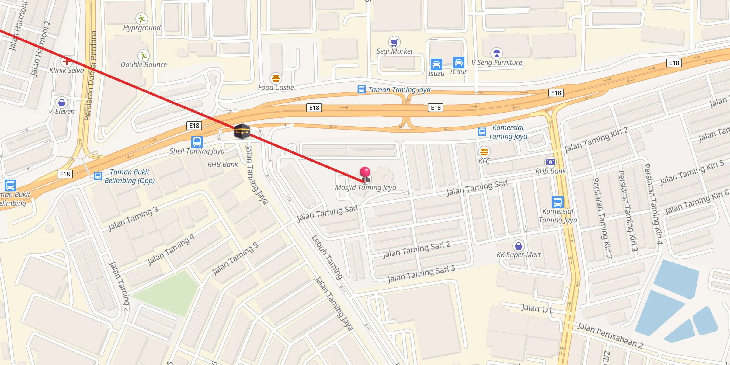 Carte de localisation : Masjid Taming Jaya
