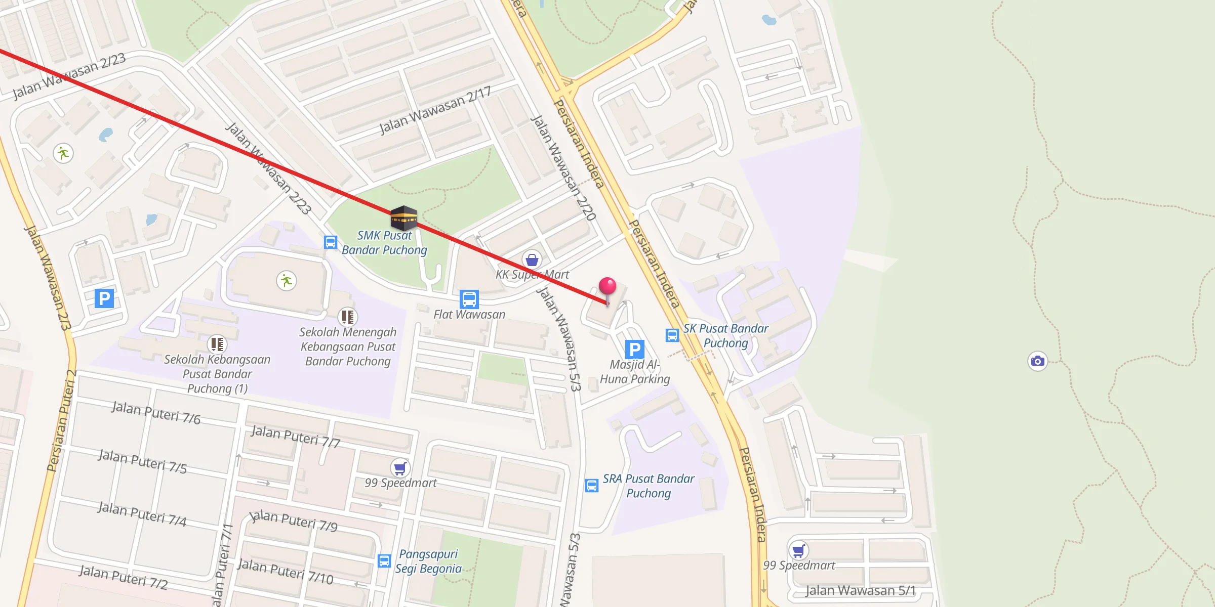 Carte de localisation : Masjid Baitul Amin