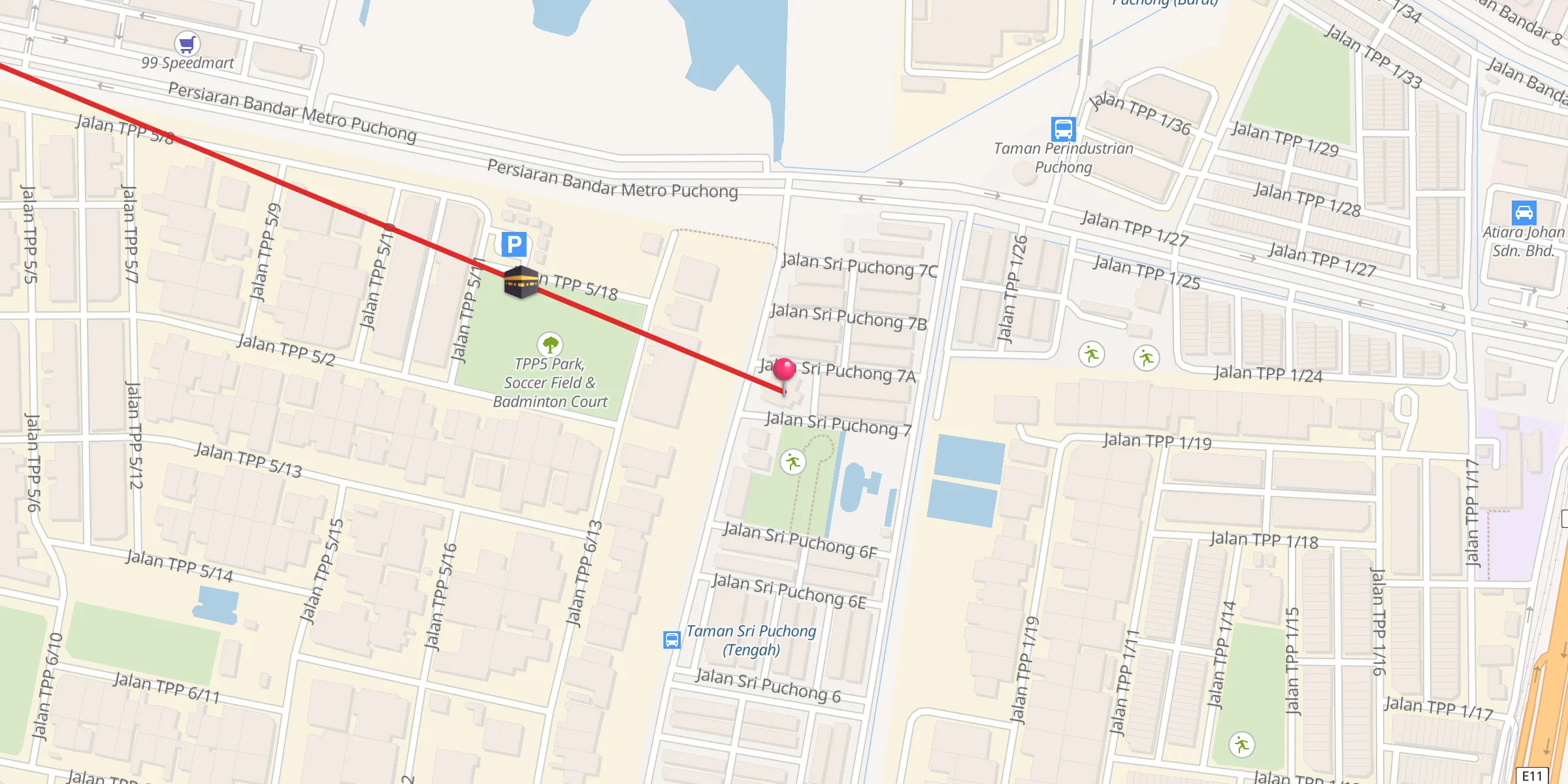 Carte de localisation : Surau Al-Hidayah