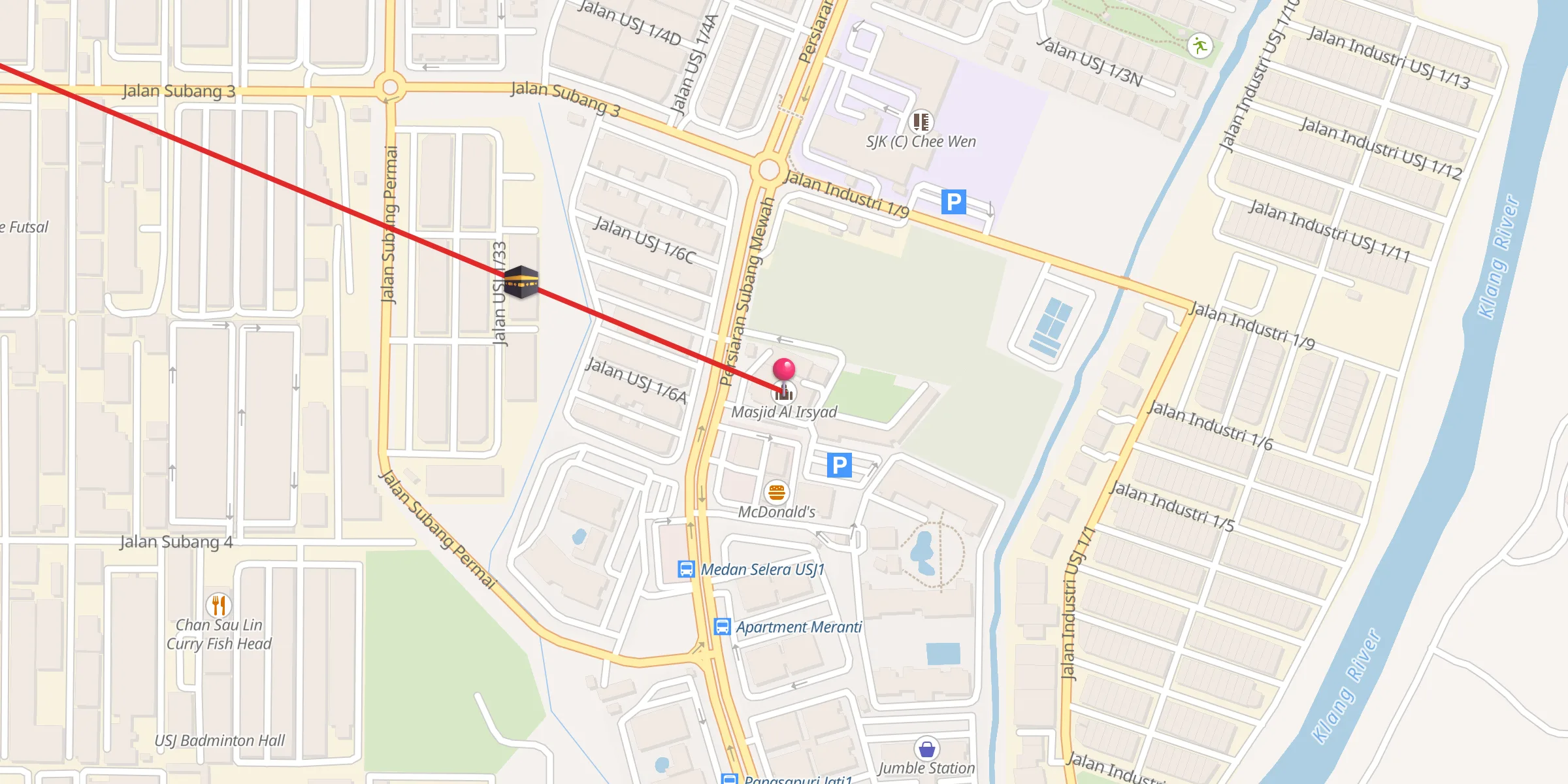 Carte de localisation : Masjid Al Irsyad