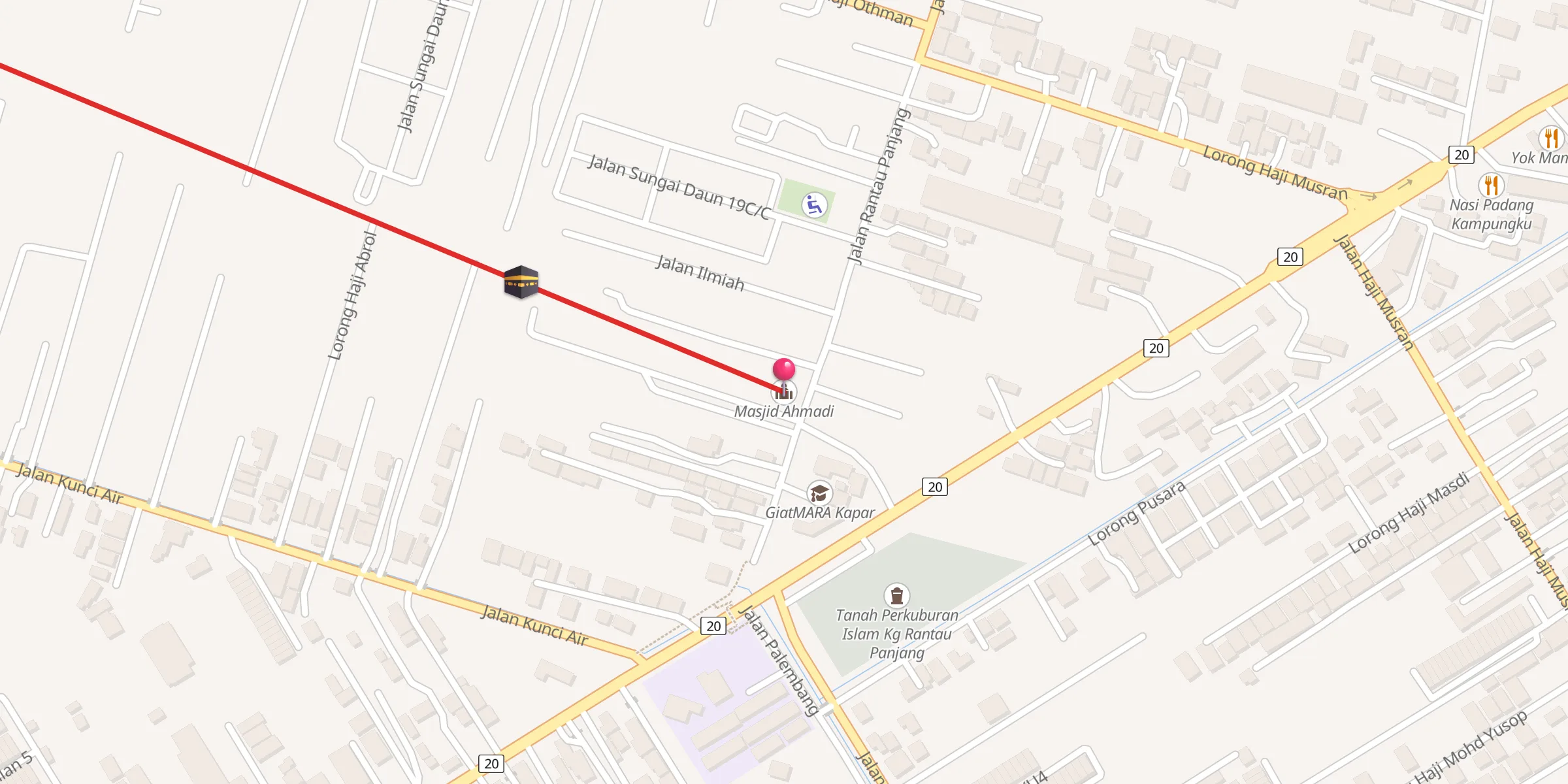 Carte de localisation : Masjid Ahmadi
