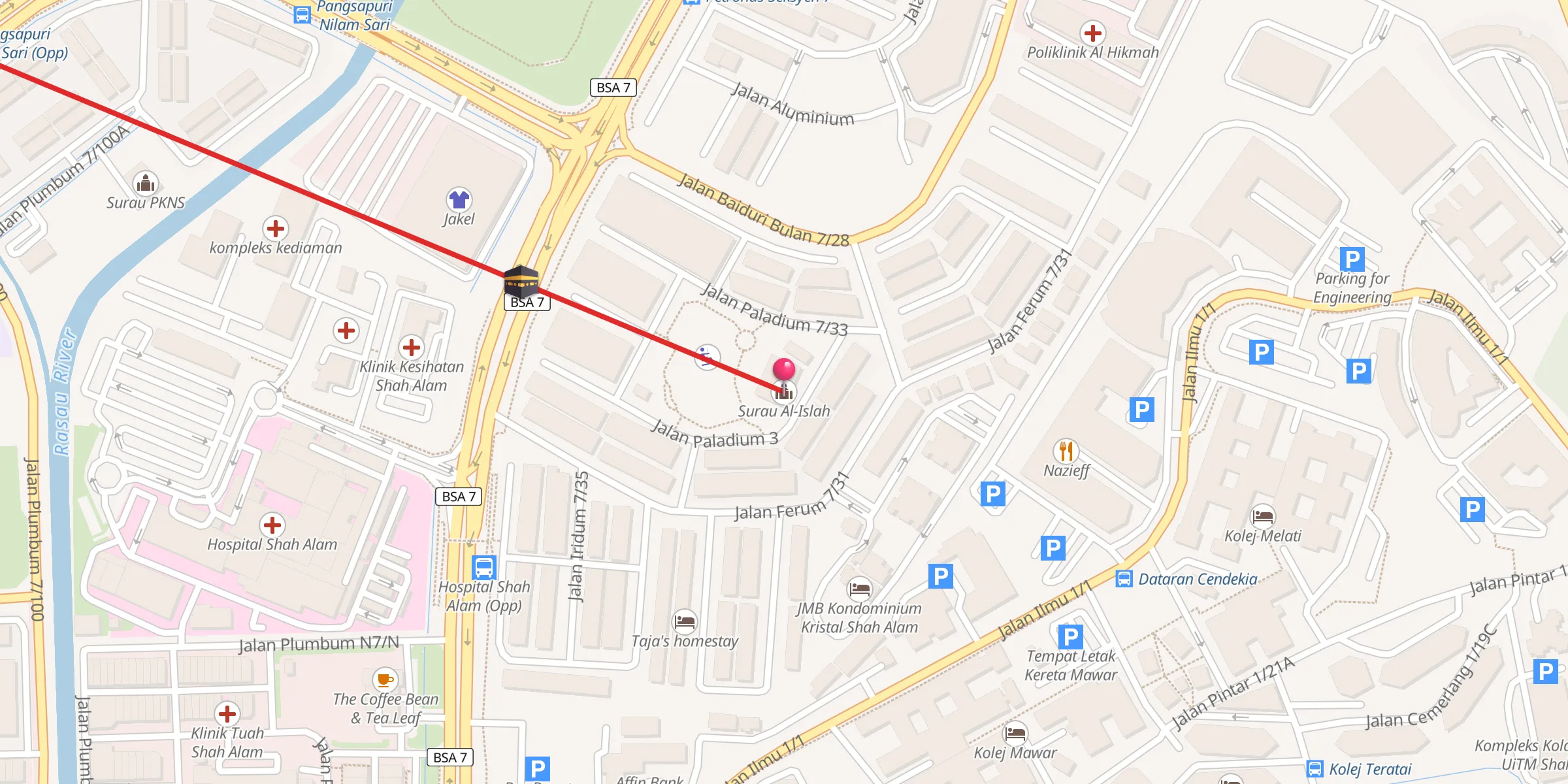 Carte de localisation : Surau Al-Islah