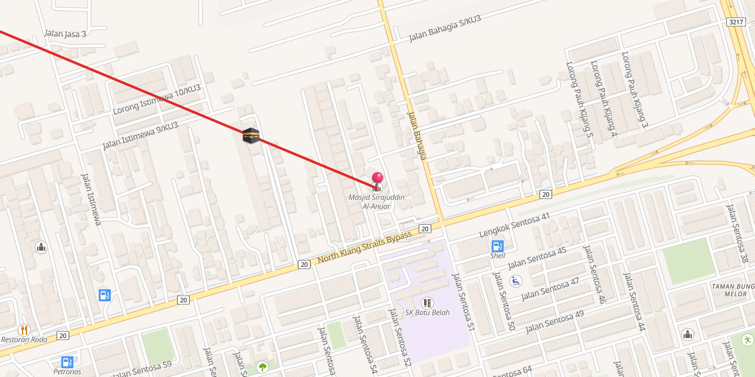 Carte de localisation : Masjid Sirajuddin Al-Anuar