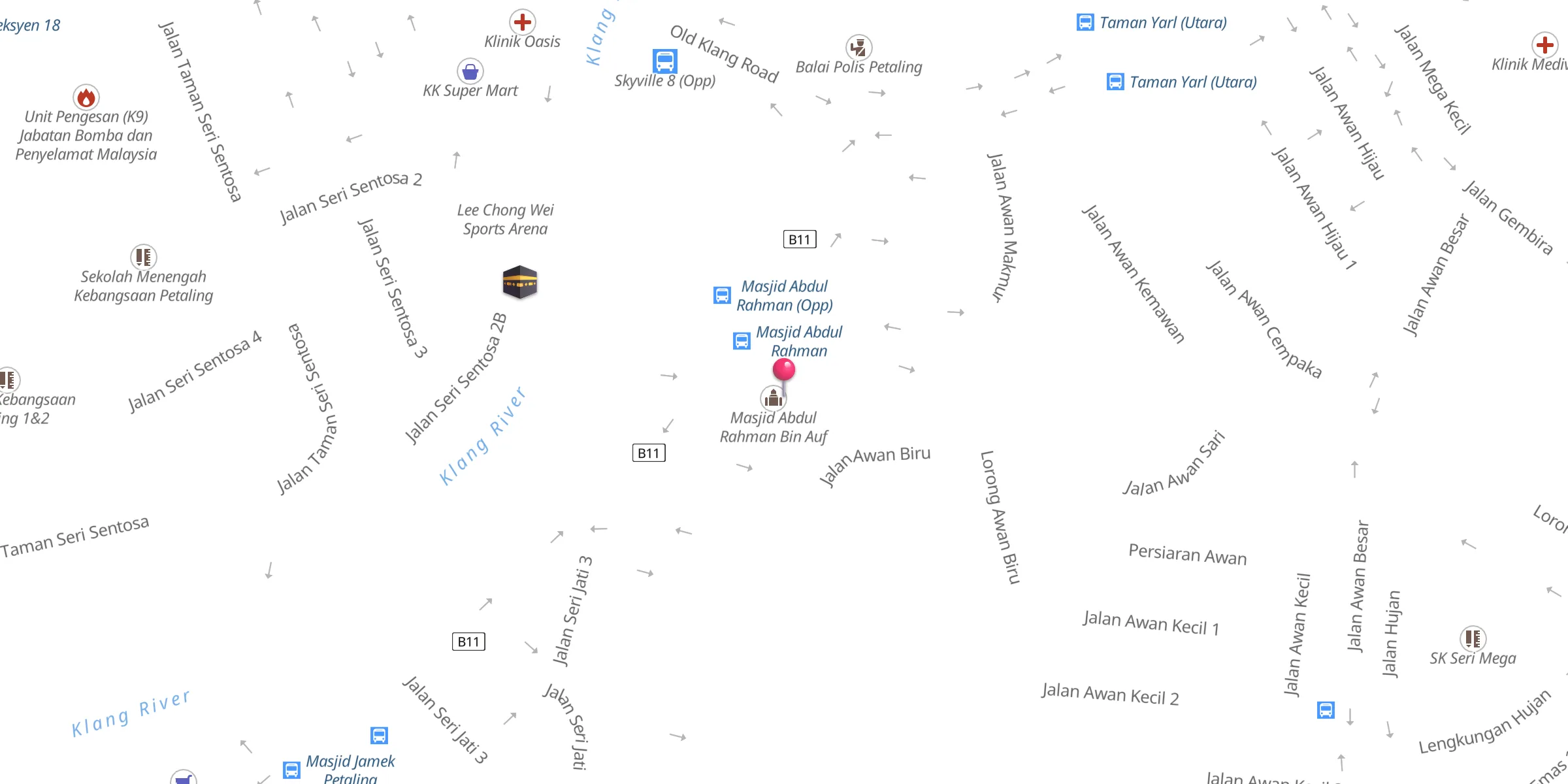 Carte de localisation : Masjid Abdul Rahman Bin Auf