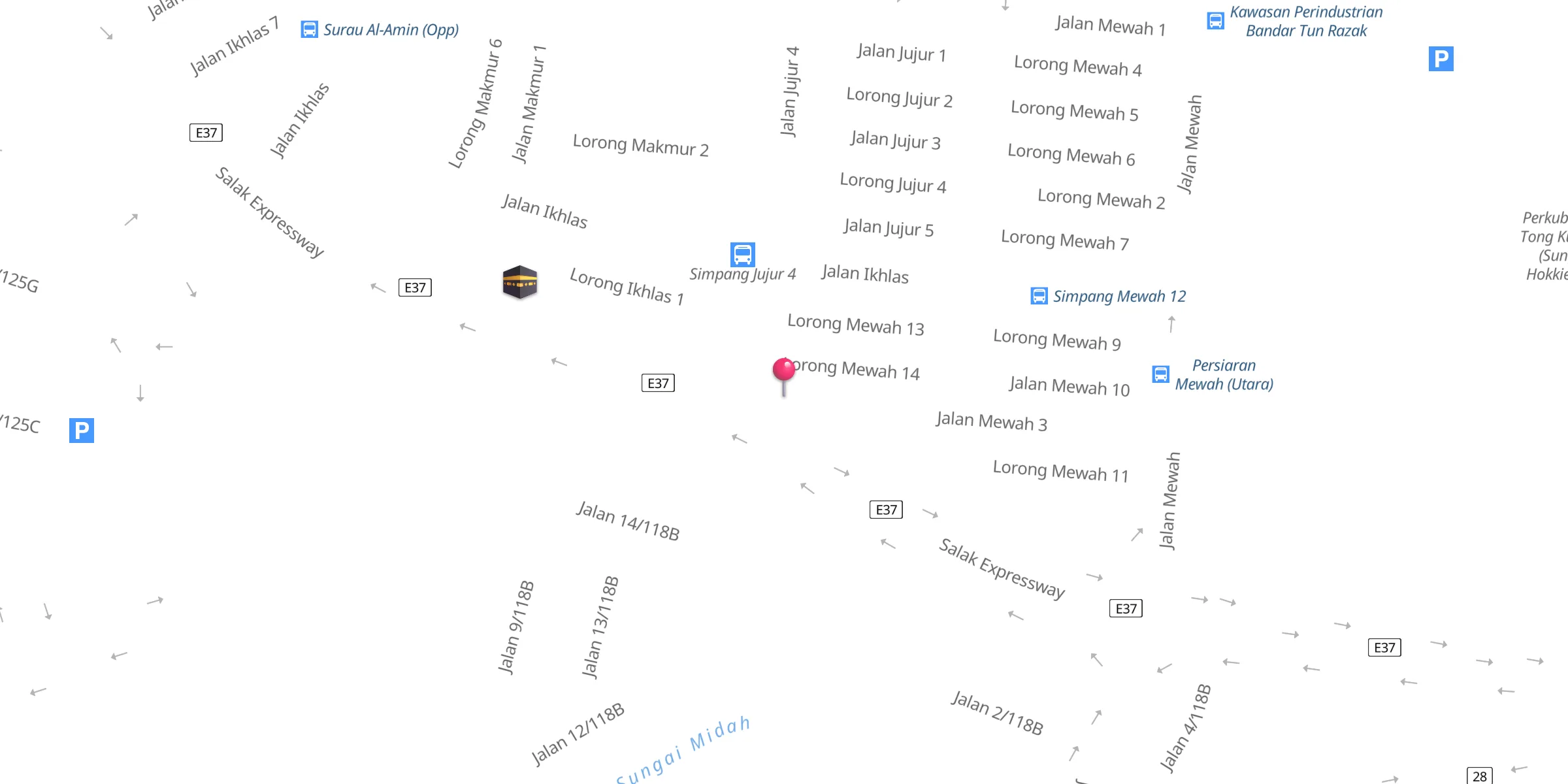 Carte de localisation : Madrasah Hidayahtul Islamiah