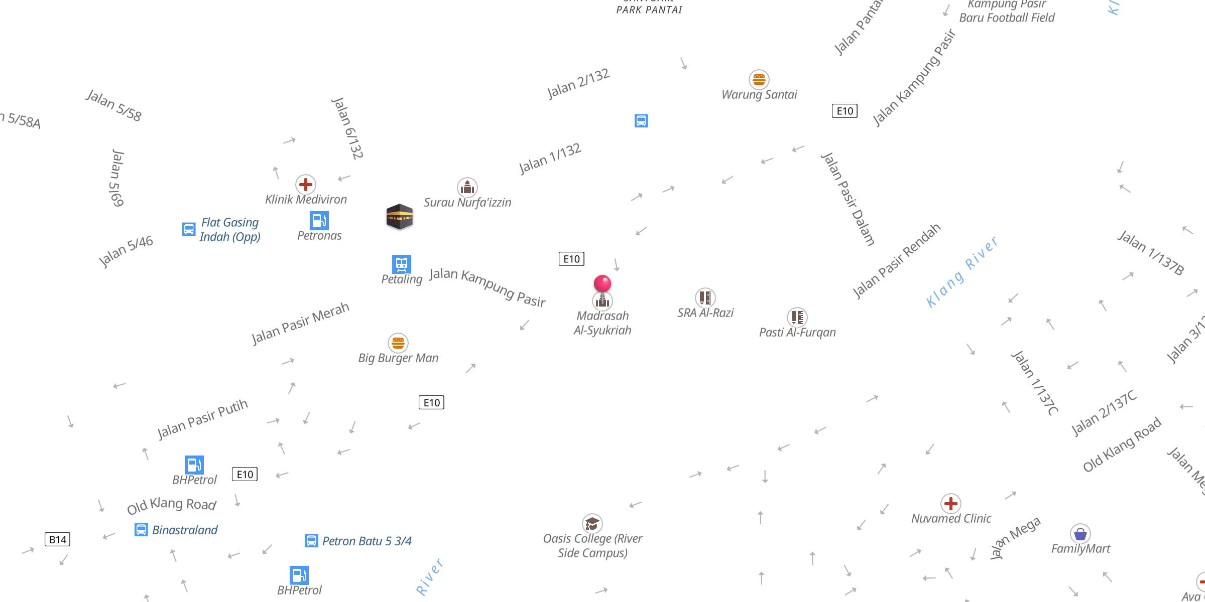 Carte de localisation : Madrasah Al-Syukriah
