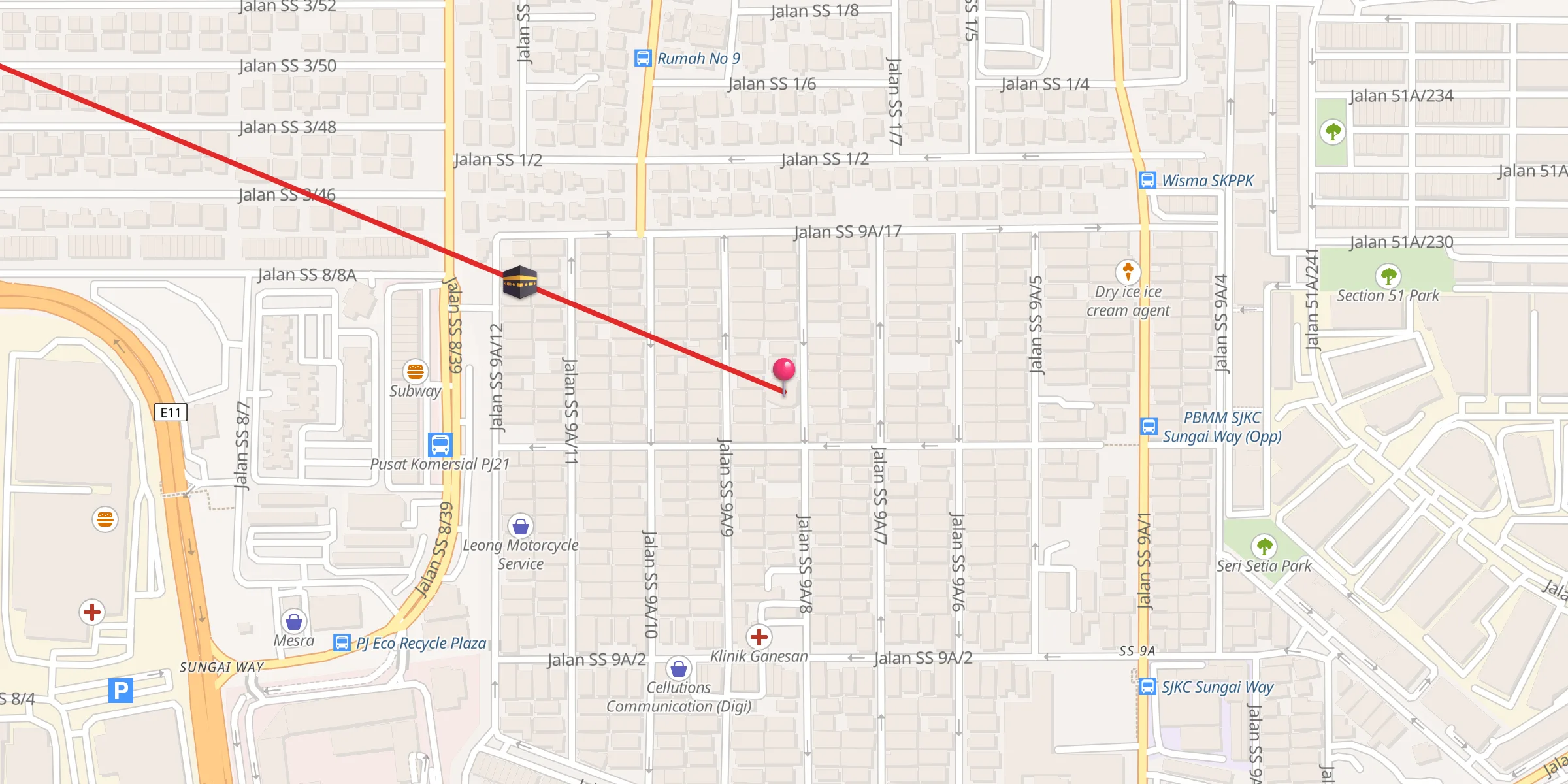 Carte de localisation : Masjid Ridhwani