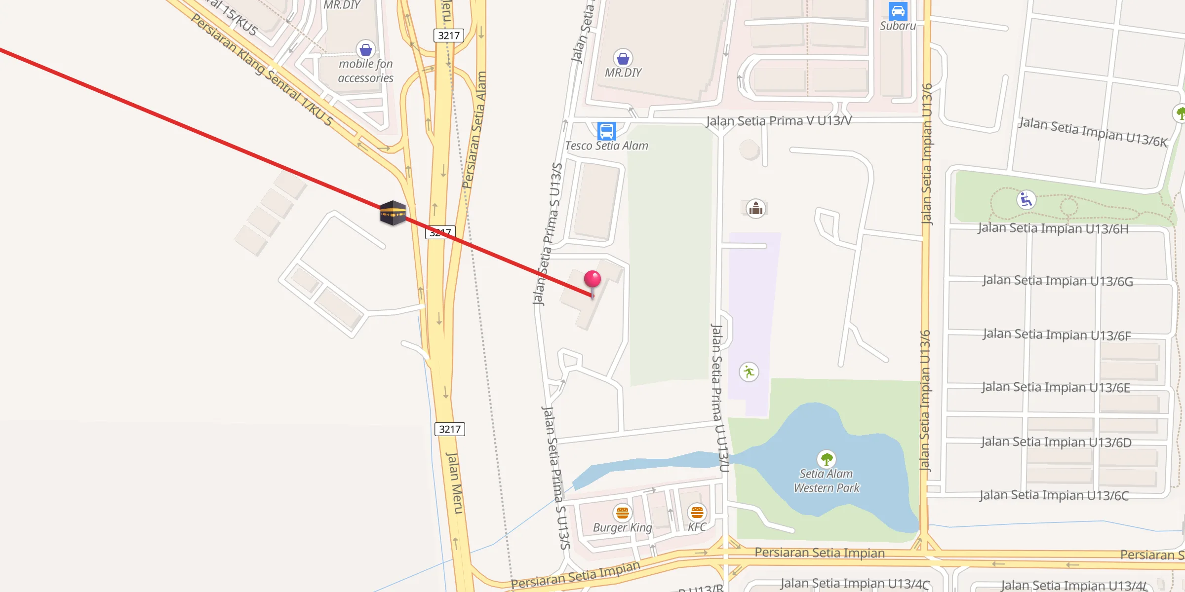 Carte de localisation : Masjid Setia Alam