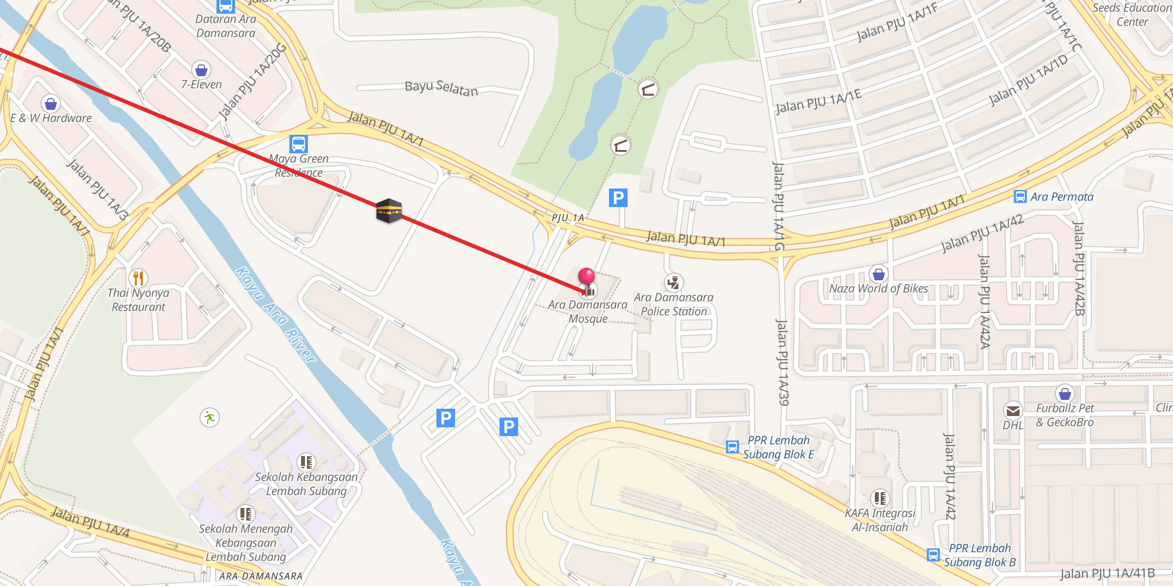 Carte de localisation : Masjid Ara Damansara