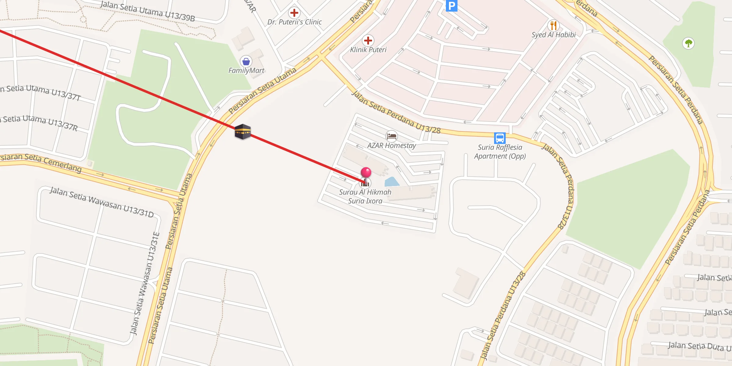 Carte de localisation : Surau Al Hikmah Suria Ixora